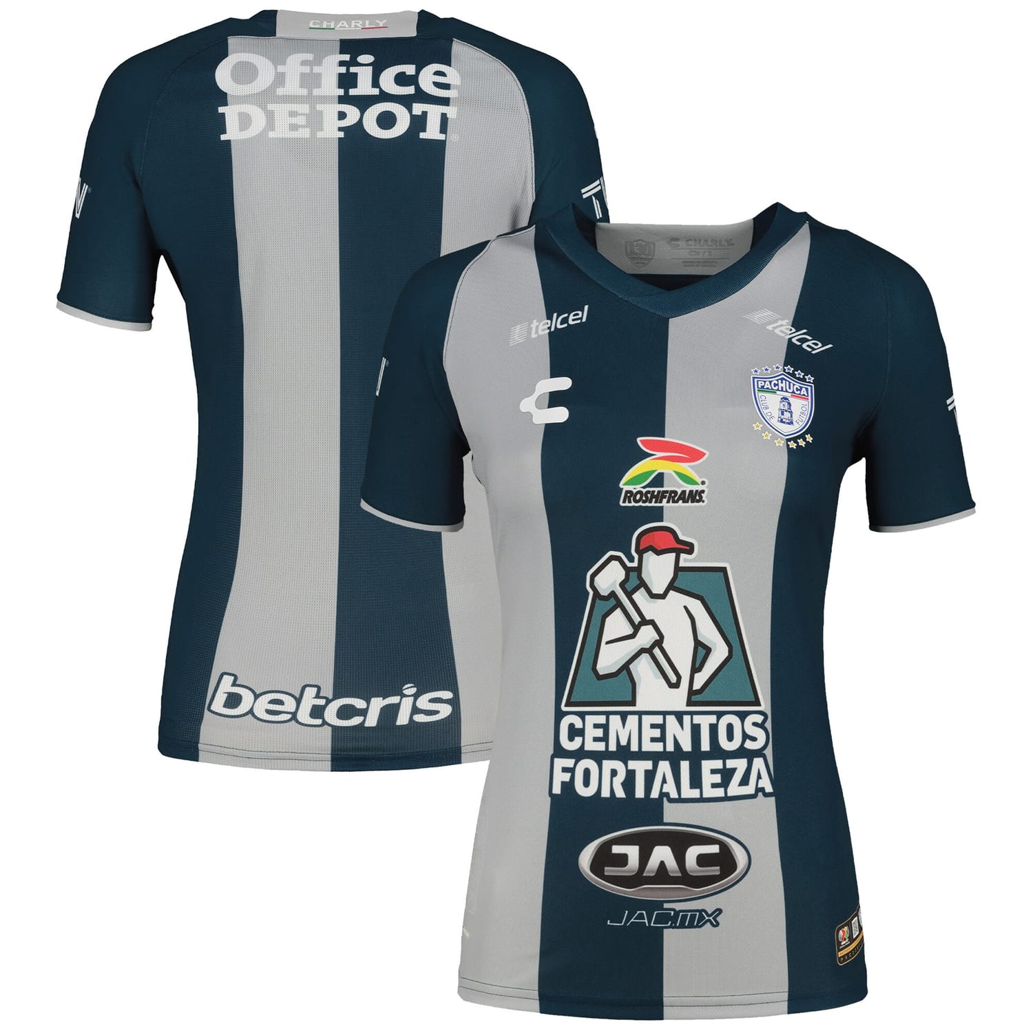 Liga MX C.F. Pachuca Home Authentic Jersey Shirt Navy/Gray 2022-23 for Women