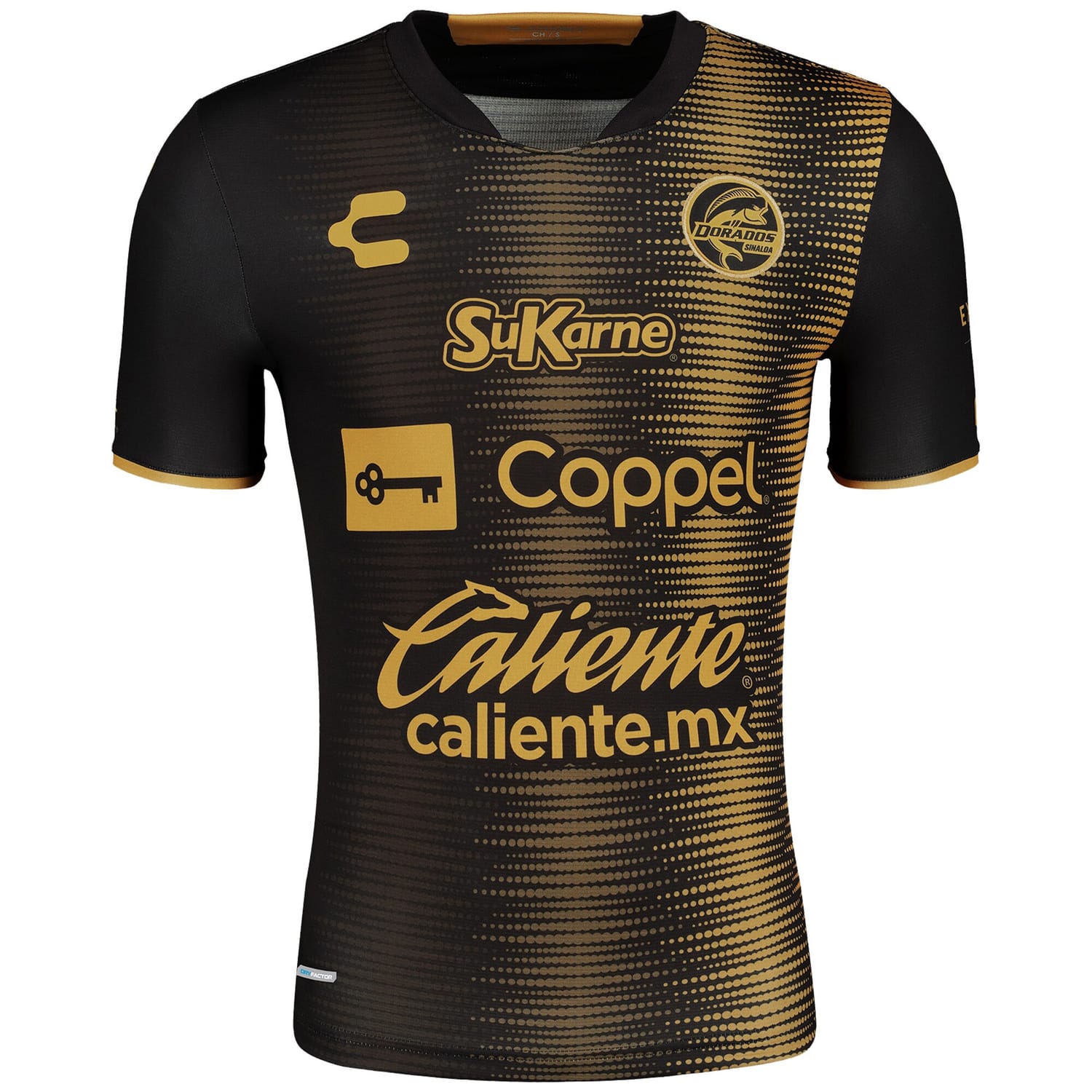 Liga MX Dorados de Sinaloa Away Authentic Jersey Shirt Black/Gold 2022-23 for Men