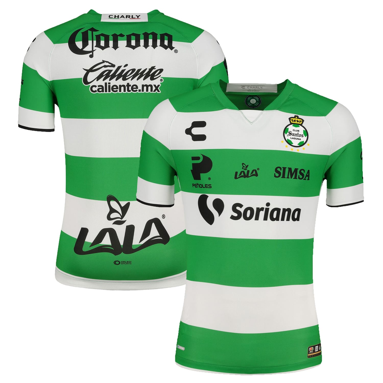 Liga MX Santos Laguna Home Authentic Jersey Shirt White/Green 2022-23 for Men