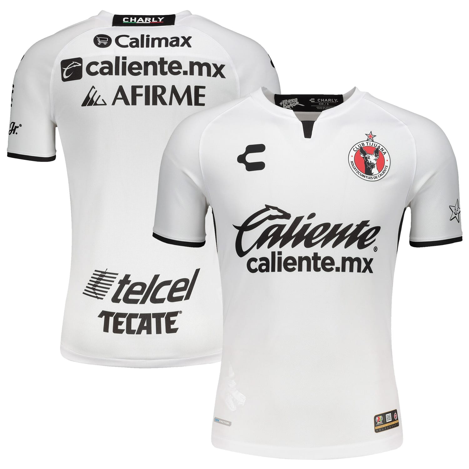 Liga MX Club Tijuana Away Authentic Jersey Shirt White/Black 2022-23 for Men