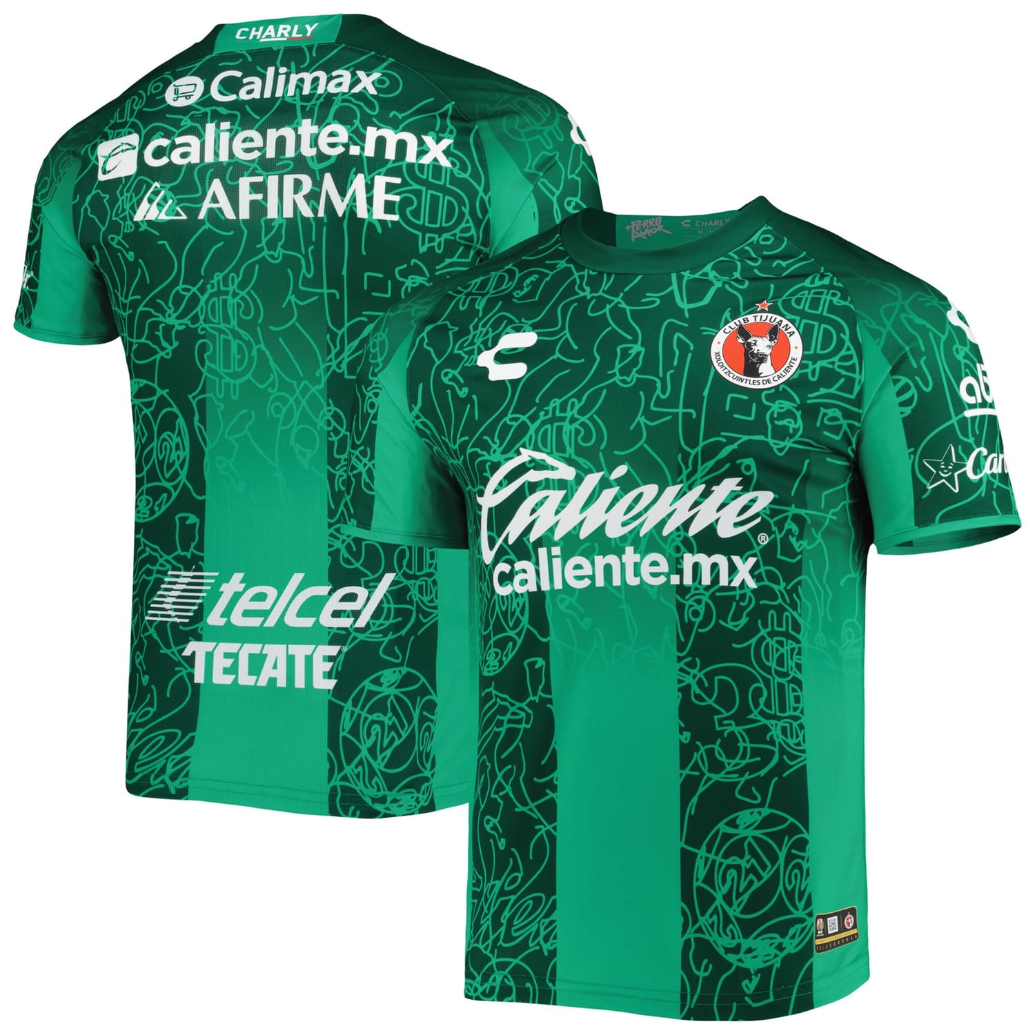Liga MX Club Tijuana Goalkeeper Authentic Jersey Shirt Green/Black 2022-23 for Men