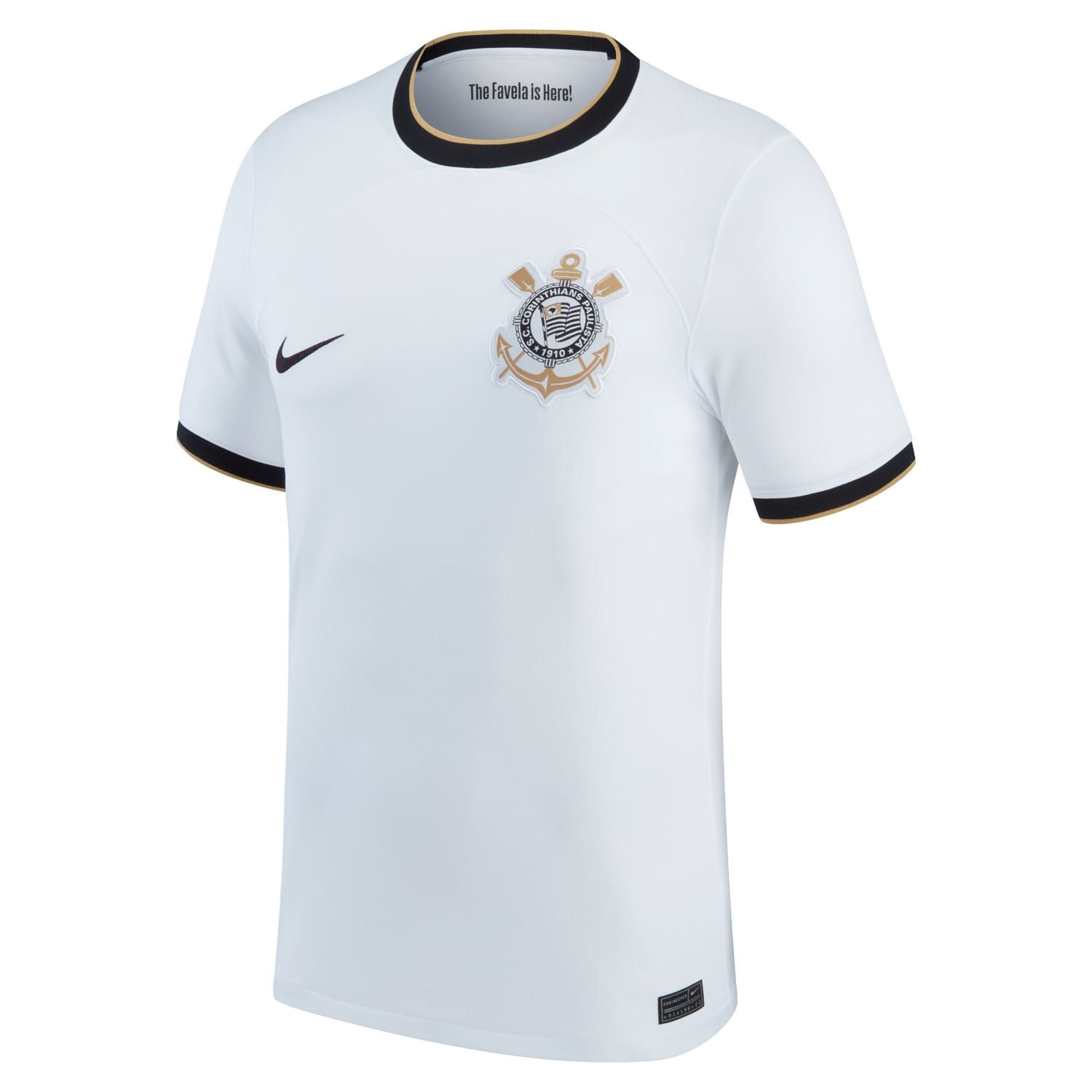 Campeonato Brasileiro Serie A Corinthians Home Jersey Shirt White 2022-23 for Men