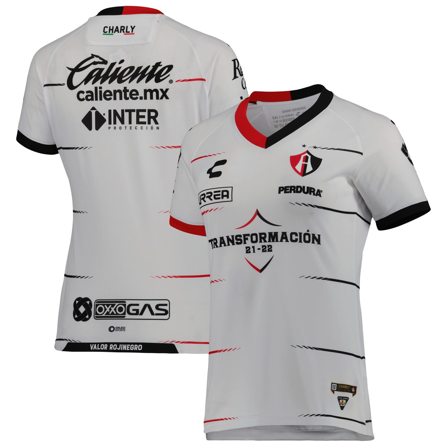Liga MX Club Atlas Away Authentic Jersey Shirt White/Black for Women