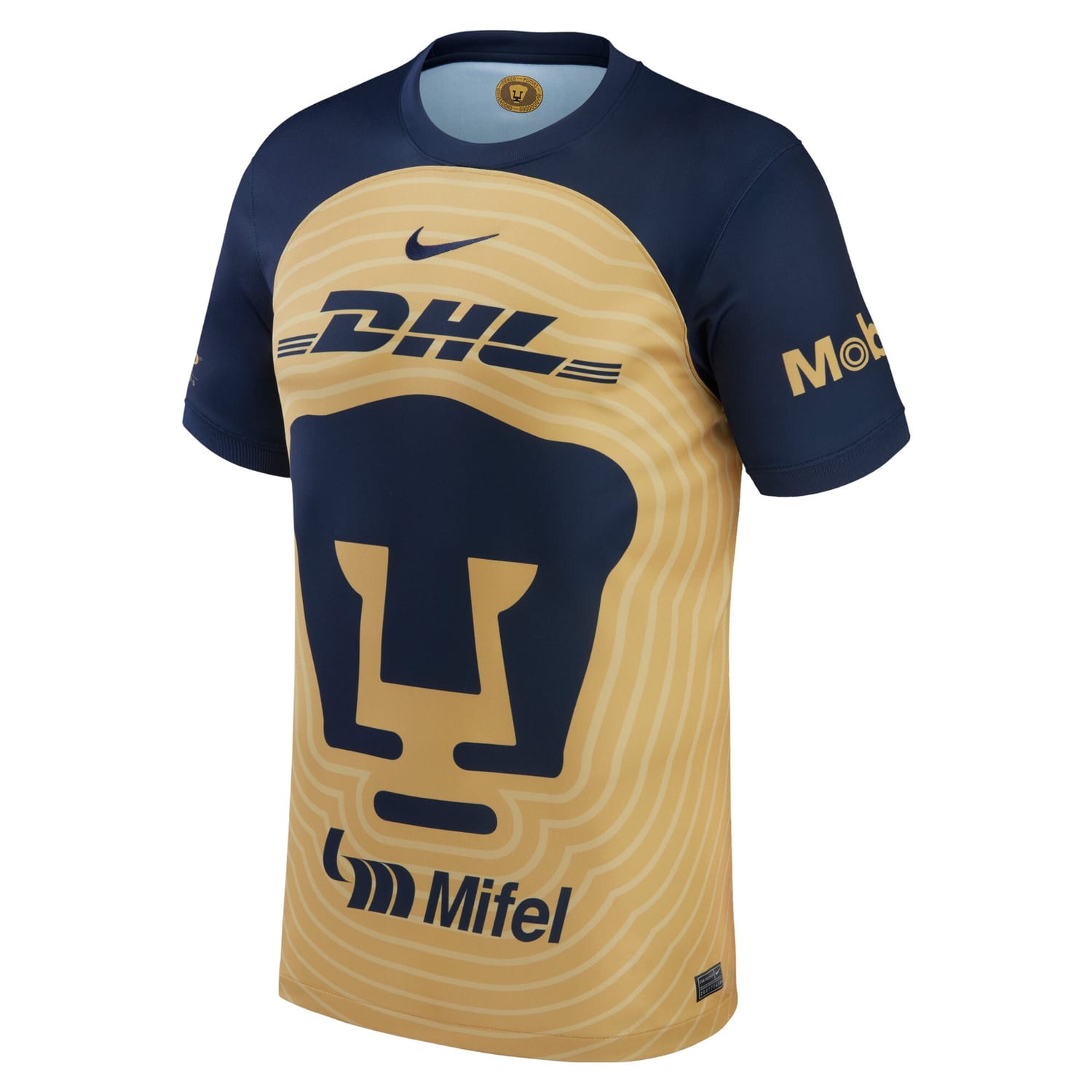 Liga MX Pumas Away Jersey Shirt Gold 2022-23 for Men