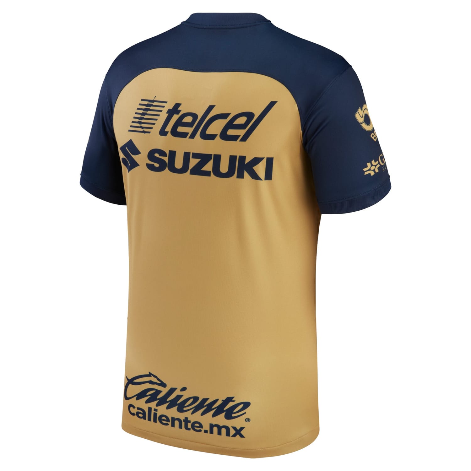 Liga MX Pumas Away Jersey Shirt Gold 2022-23 for Men