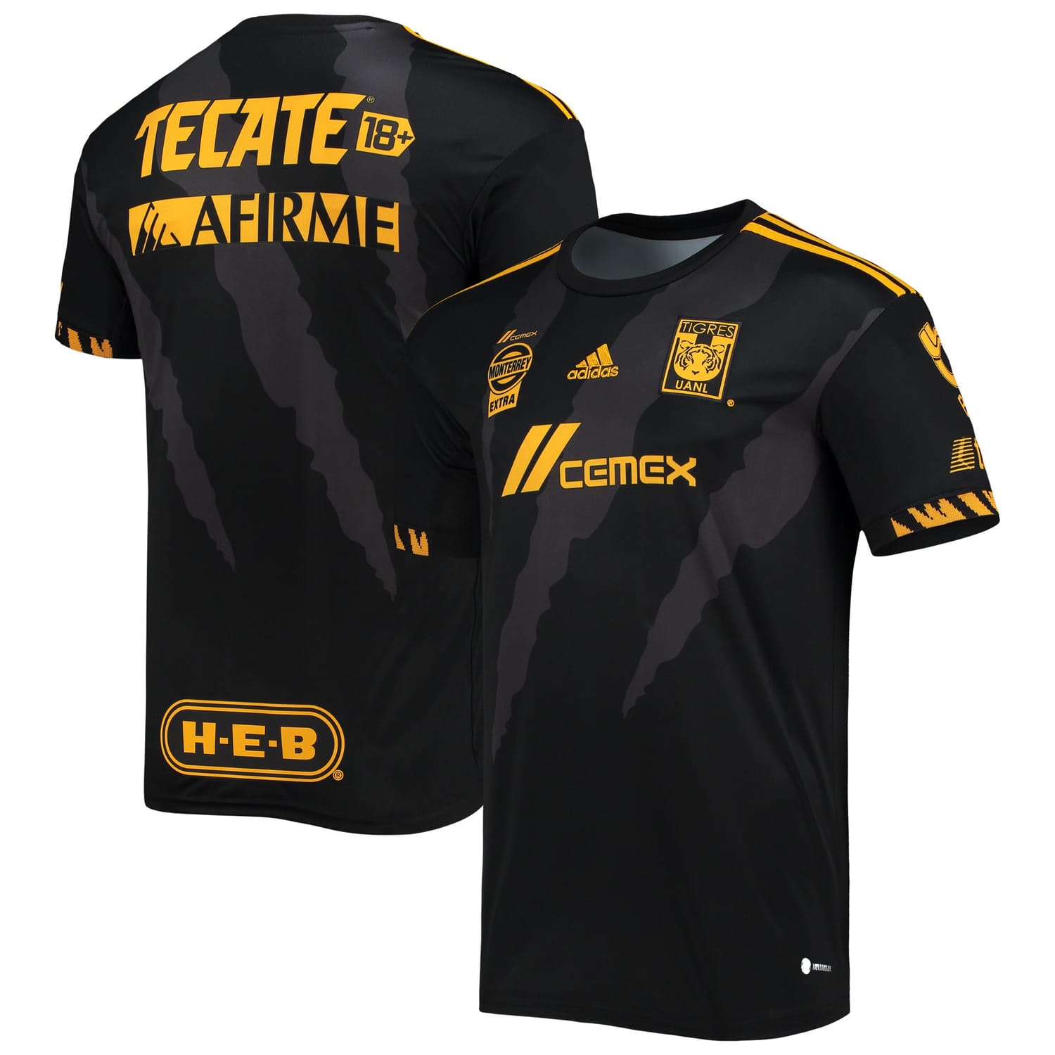 Liga MX Tigres UANL Third Jersey Shirt Black 2022 for Men