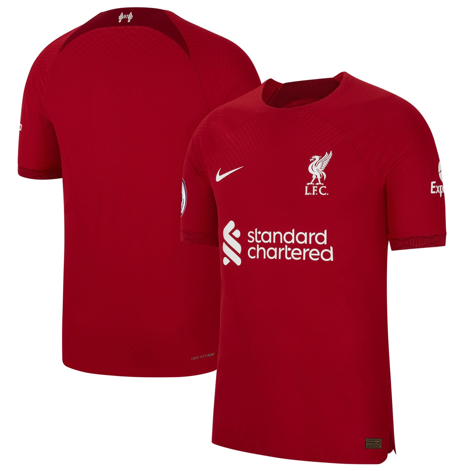 Premier League Liverpool Home Authentic Jersey Shirt Red 2022-23 for Men