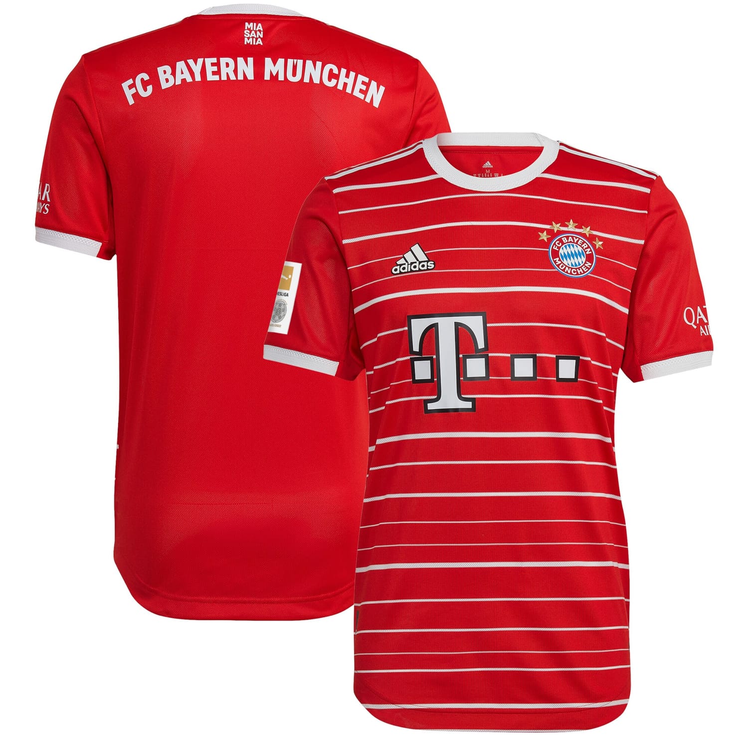 Bundesliga Bayern Munich Home Authentic Jersey Shirt Red 2022-23 for Men