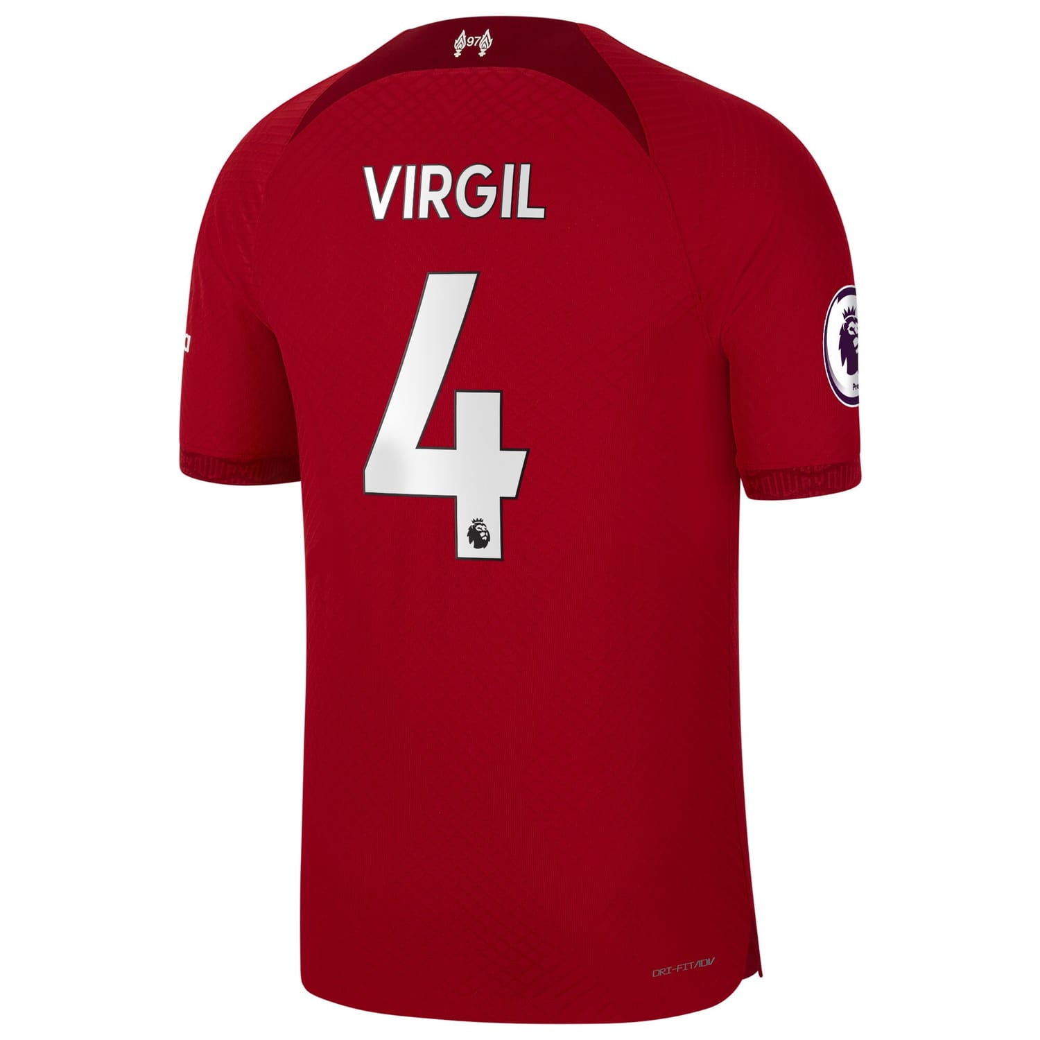 Premier League Liverpool Home Authentic Jersey Shirt Red 2022-23 player Virgil van Dijk printing for Men