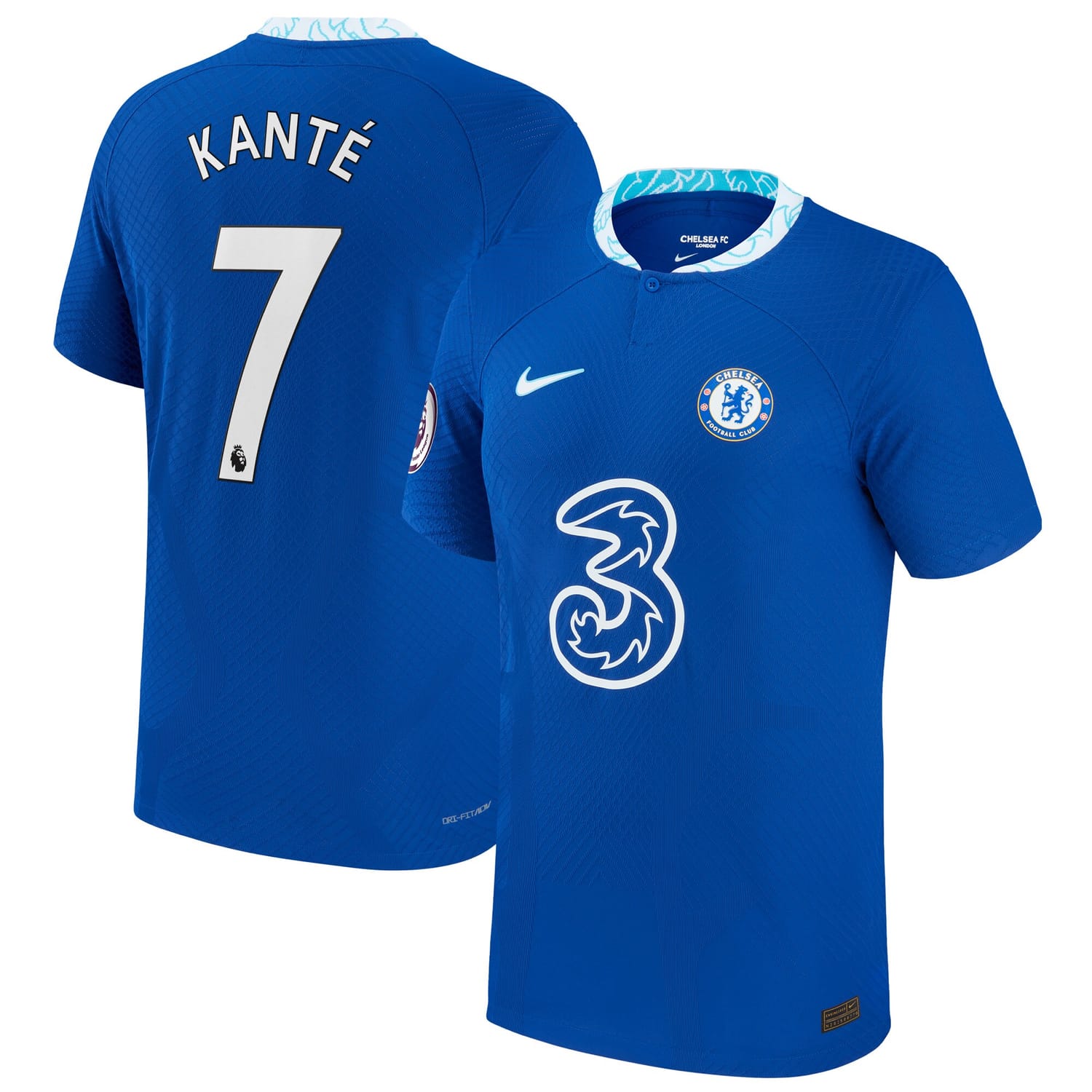Premier League Chelsea Home Authentic Jersey Shirt Blue 2022-23 player N'Golo Kante printing for Men