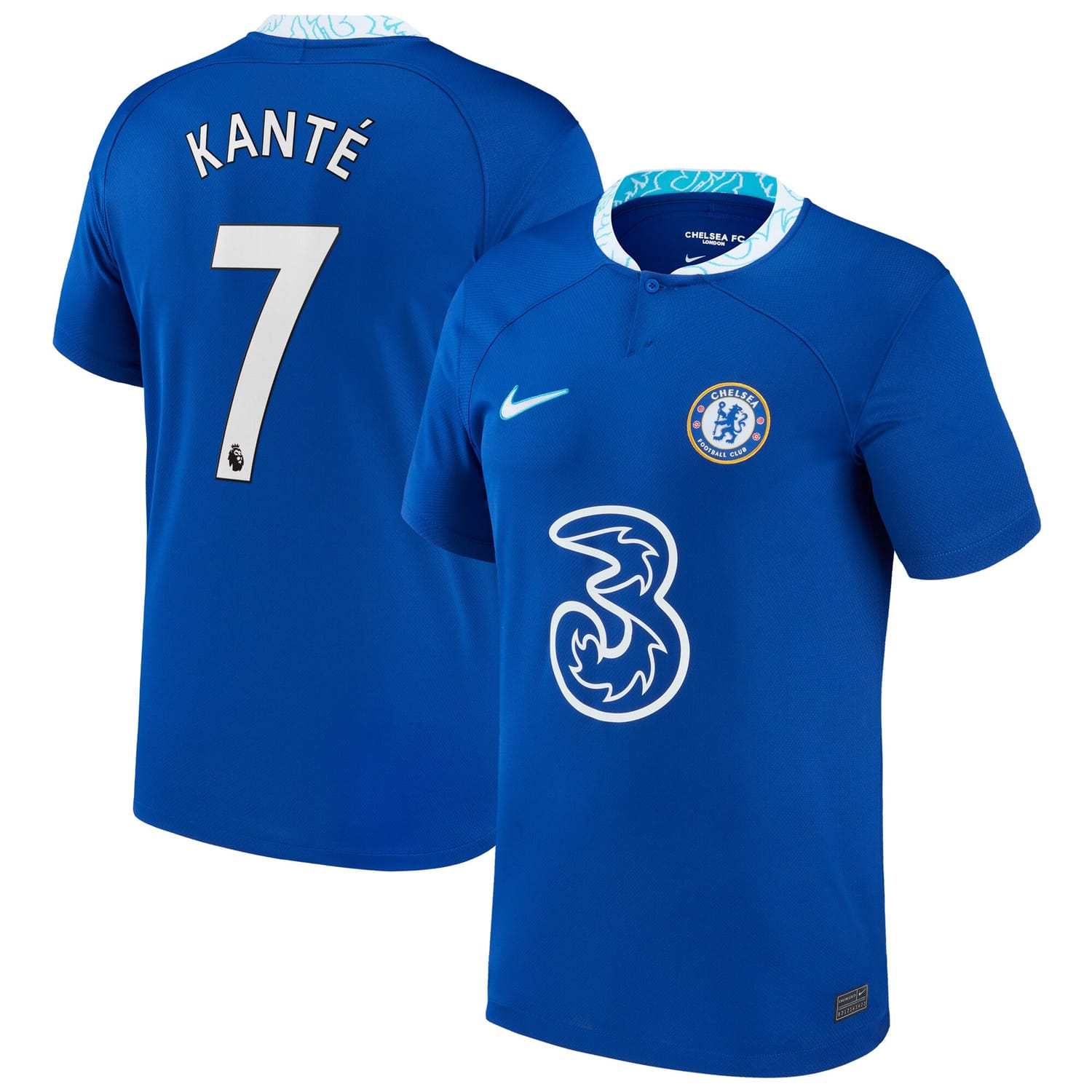 Premier League Chelsea Home Jersey Shirt Blue 2022-23 player N'Golo Kante printing for Men