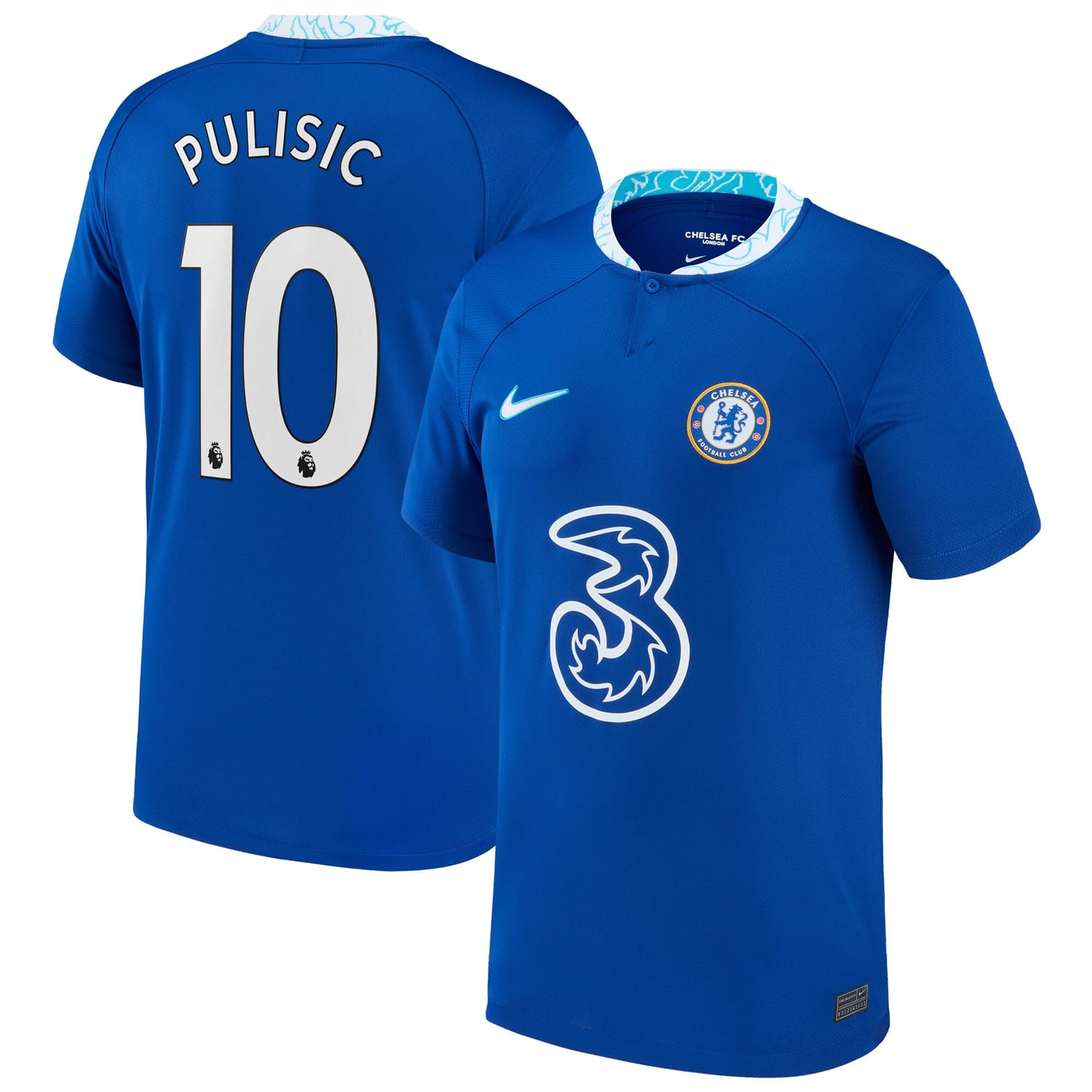 Premier League Chelsea Home Jersey Shirt Blue 2022-23 player Christian Pulisic printing for Men