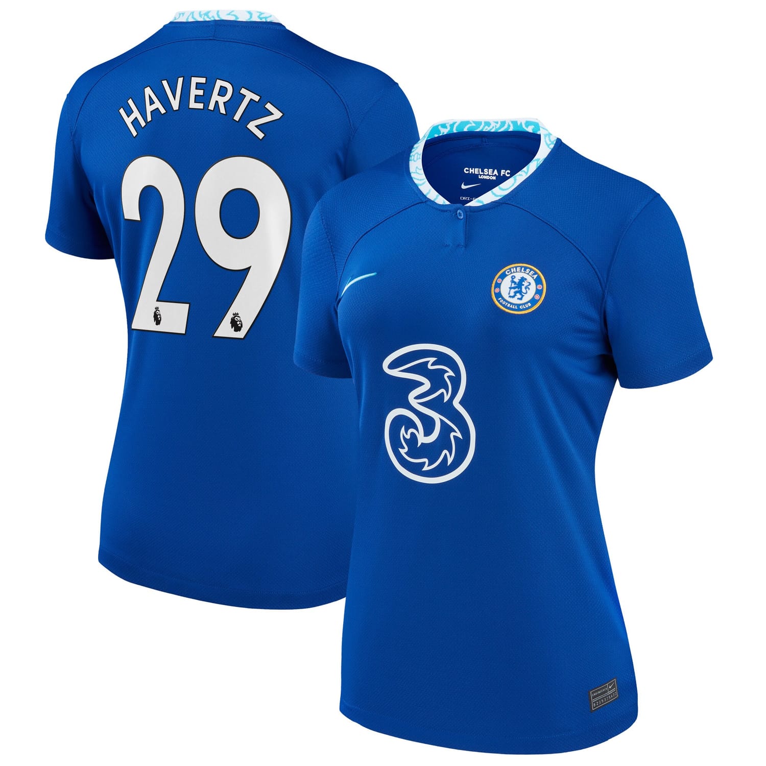 Premier League Chelsea Home Jersey Shirt Blue 2022-23 player Kai Havertz printing for Women