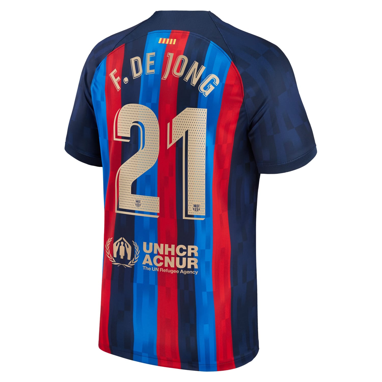 La Liga Barcelona Home Jersey Shirt Blue 2022-23 player Frenkie de Jong printing for Men