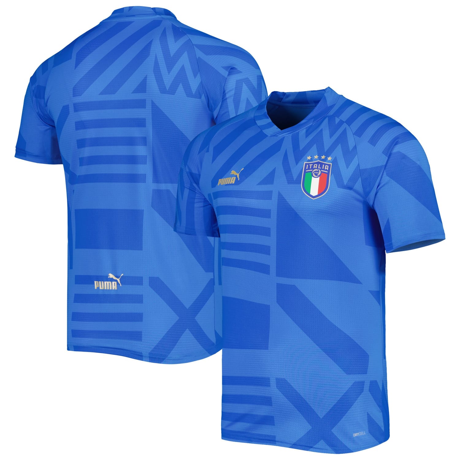 Italy National Team Pre-Match Jersey Shirt Blue for Men