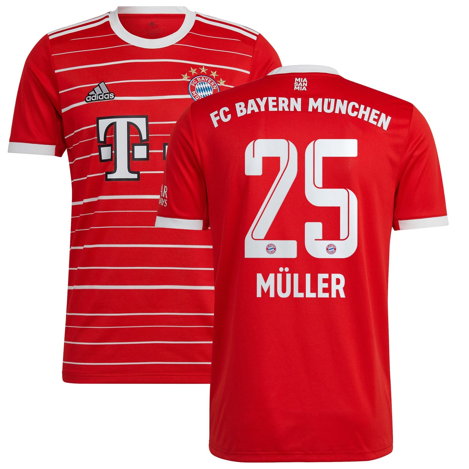 Bundesliga Bayern Munich Home Jersey Shirt Red 2022-23 player Thomas Müller printing for Men