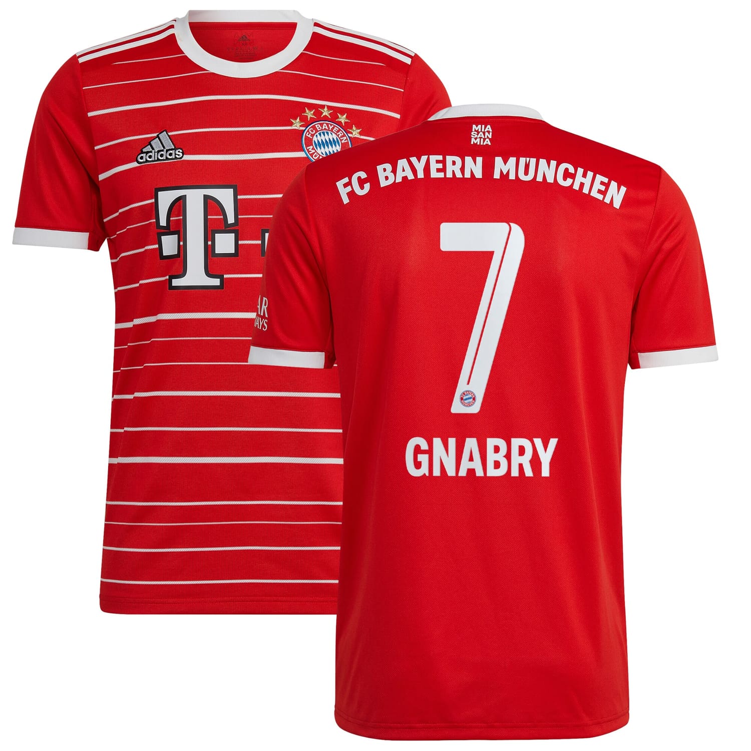 Bundesliga Bayern Munich Home Jersey Shirt Red 2022-23 player Serge Gnabry printing for Men