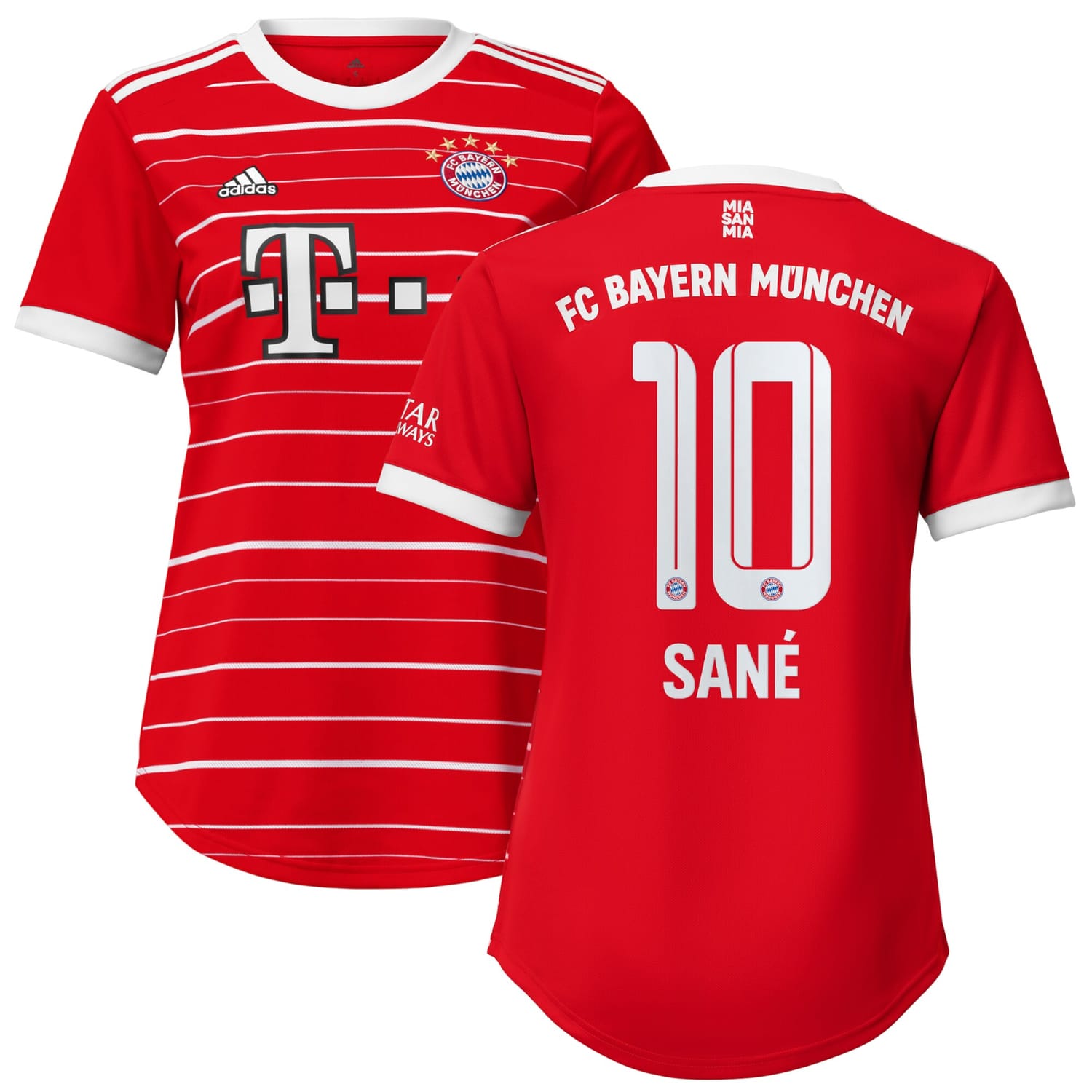 Bundesliga Bayern Munich Home Jersey Shirt Red 2022-23 player Leroy Sané printing for Women