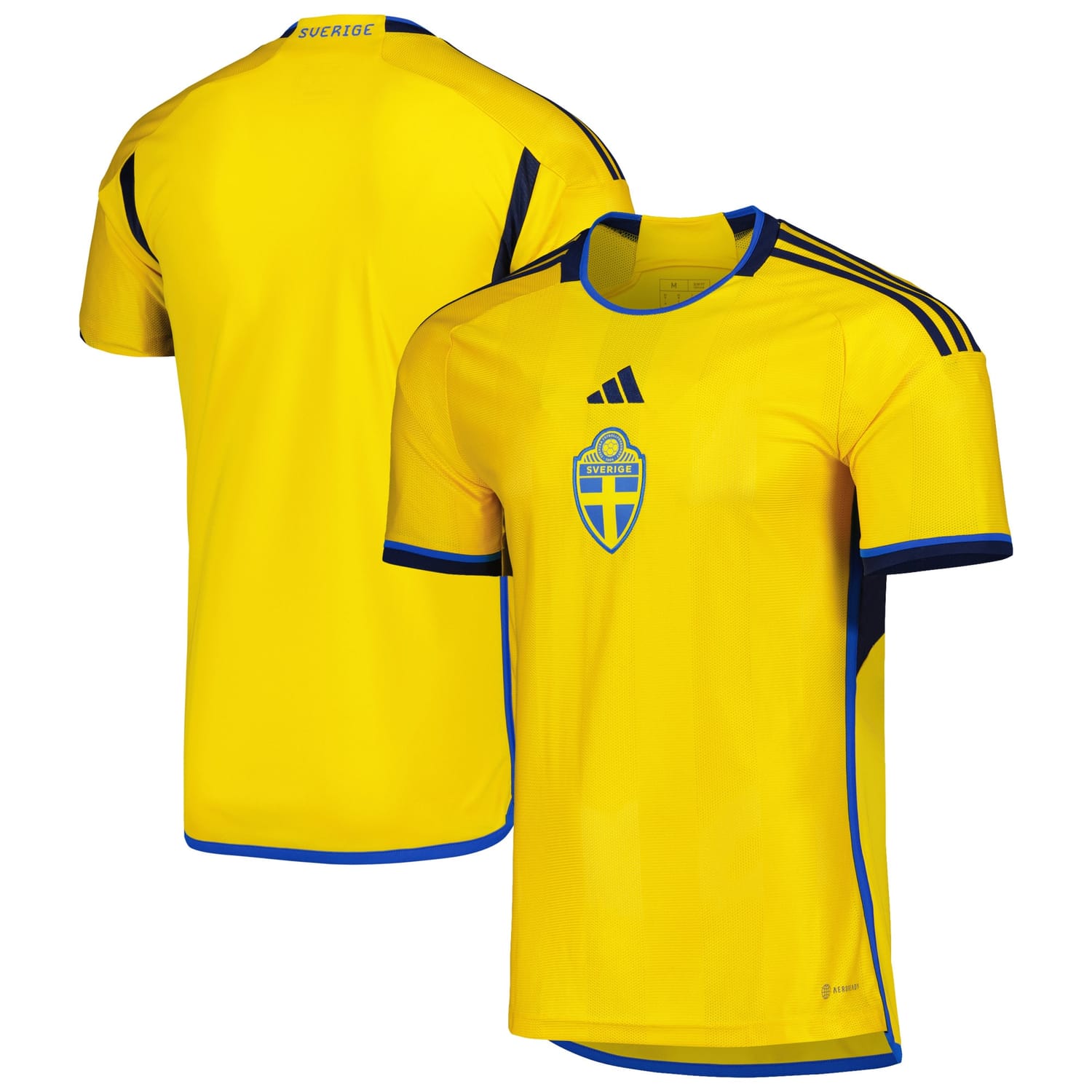 Sweden National Team Home Jersey Shirt Yellow 2022-23 for Men
