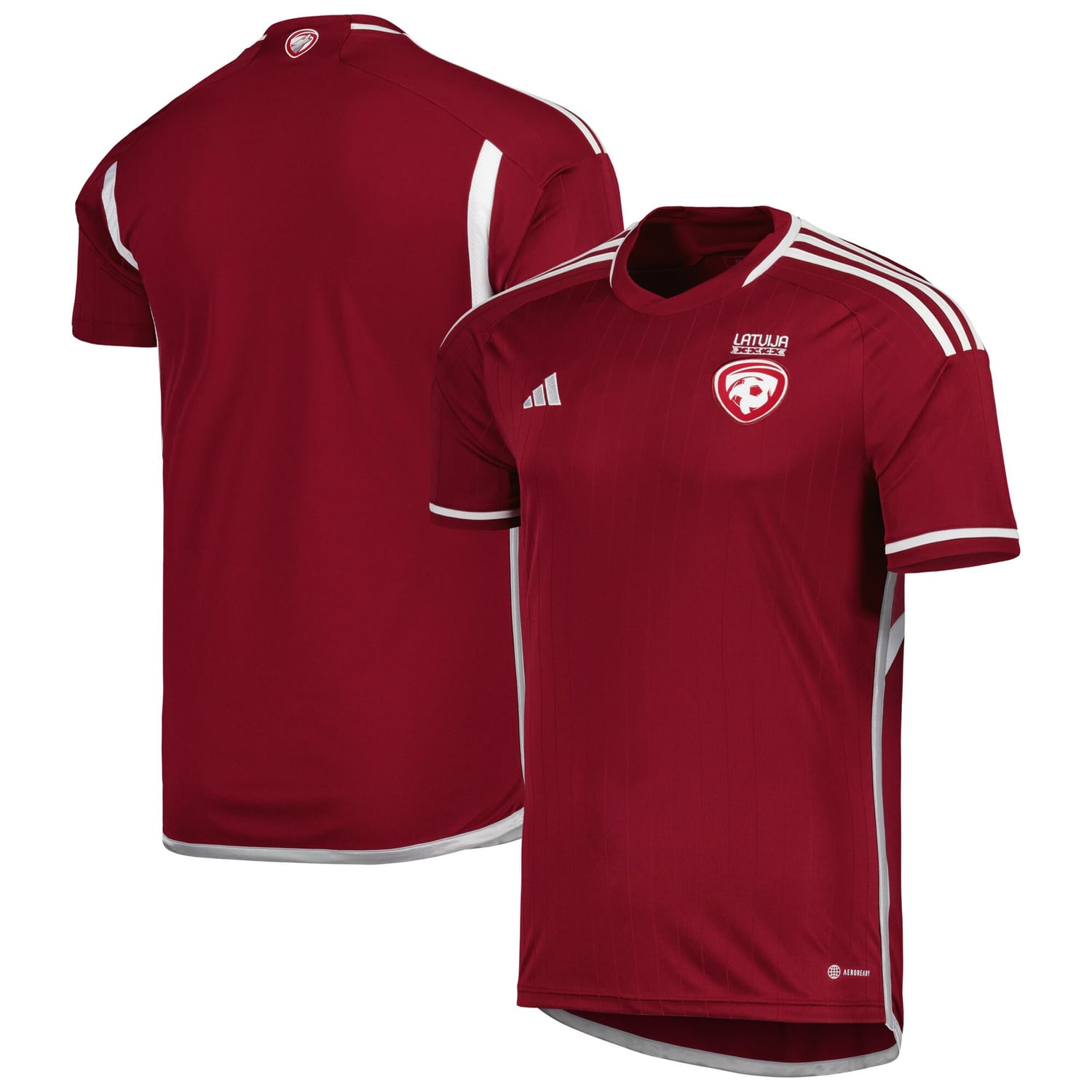 Latvia National Team Home Jersey Shirt Burgundy 2022-23 for Men