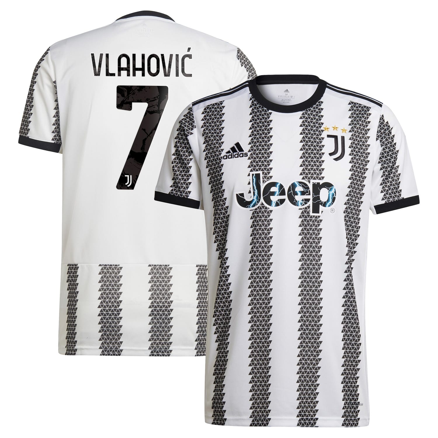Serie A Juventus Home Jersey Shirt White 2022-23 player Dušan Vlahović printing for Men