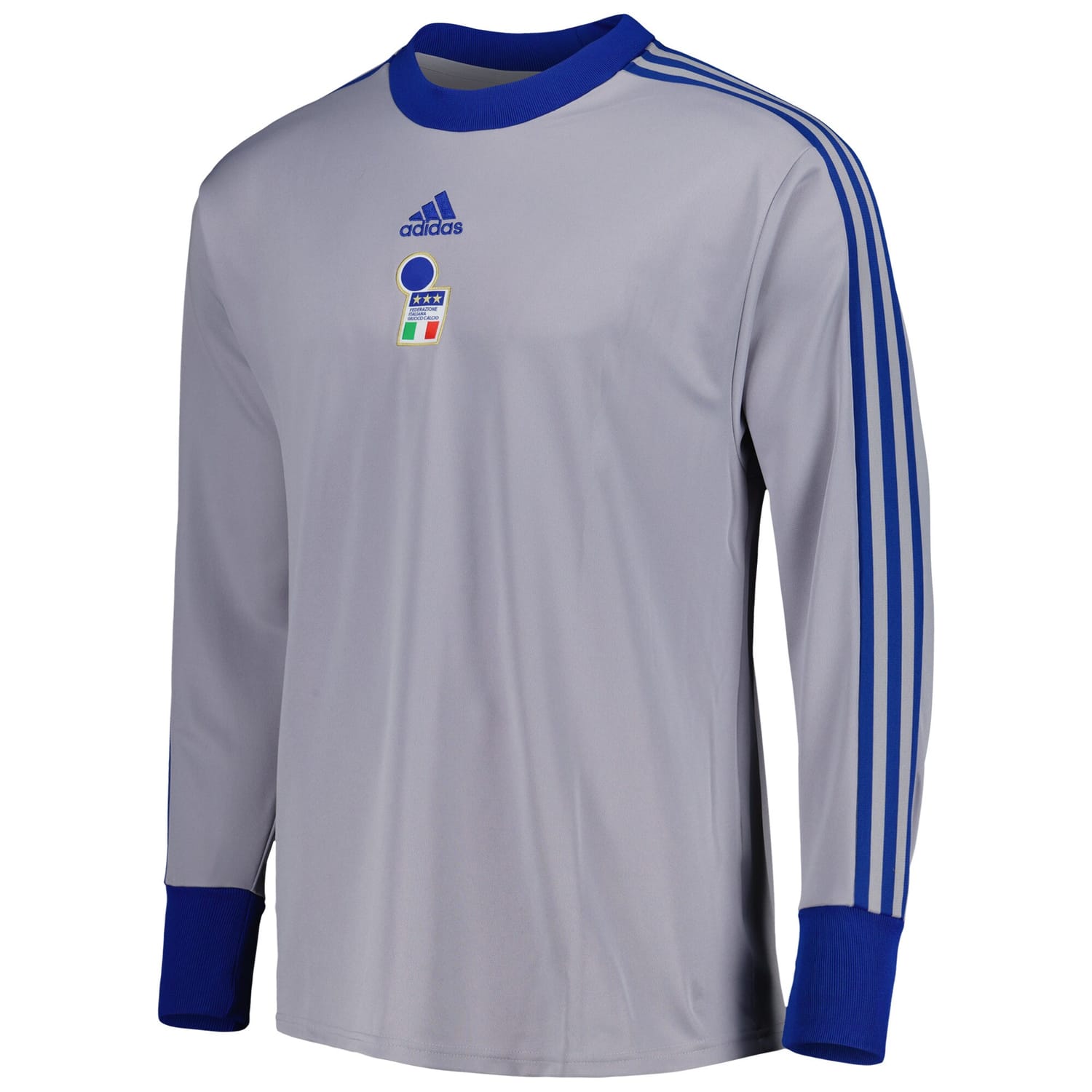 Italy National Team Goalkeeper Authentic Jersey Shirt Gray for Men