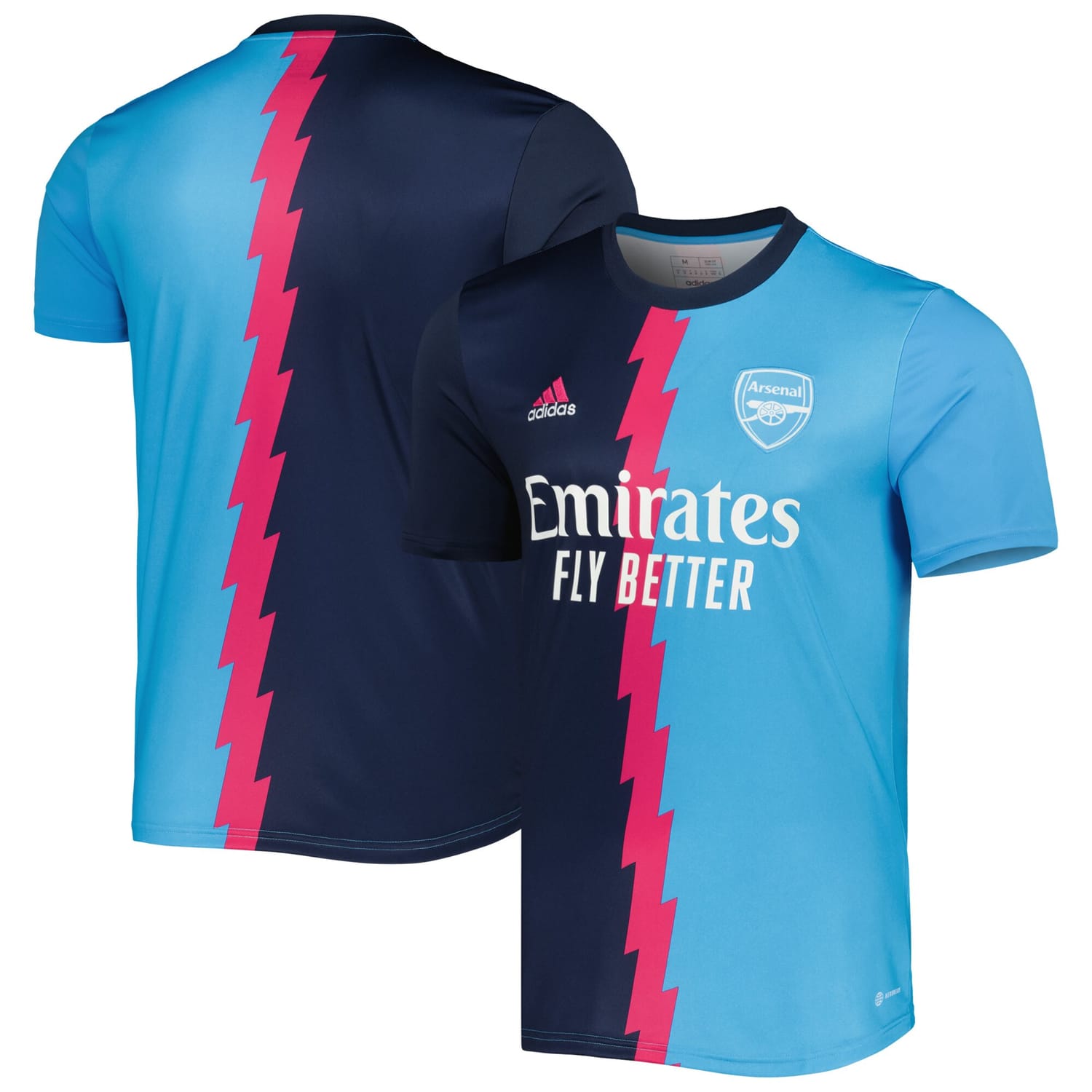 Premier League Arsenal Pre-Match Jersey Shirt Light Blue 2022-23 for Men