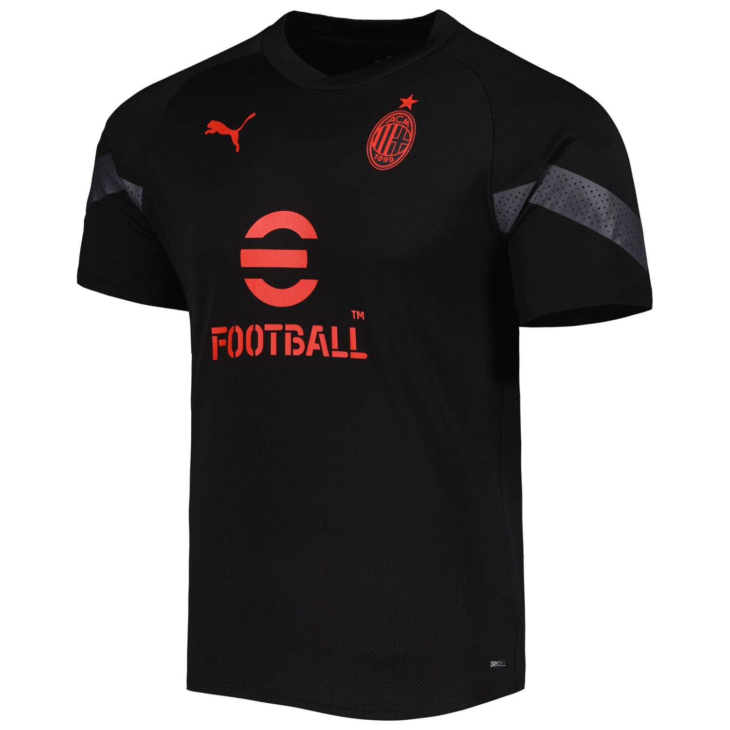 Serie A AC Milan Training Jersey Shirt Black 2022-23 for Men