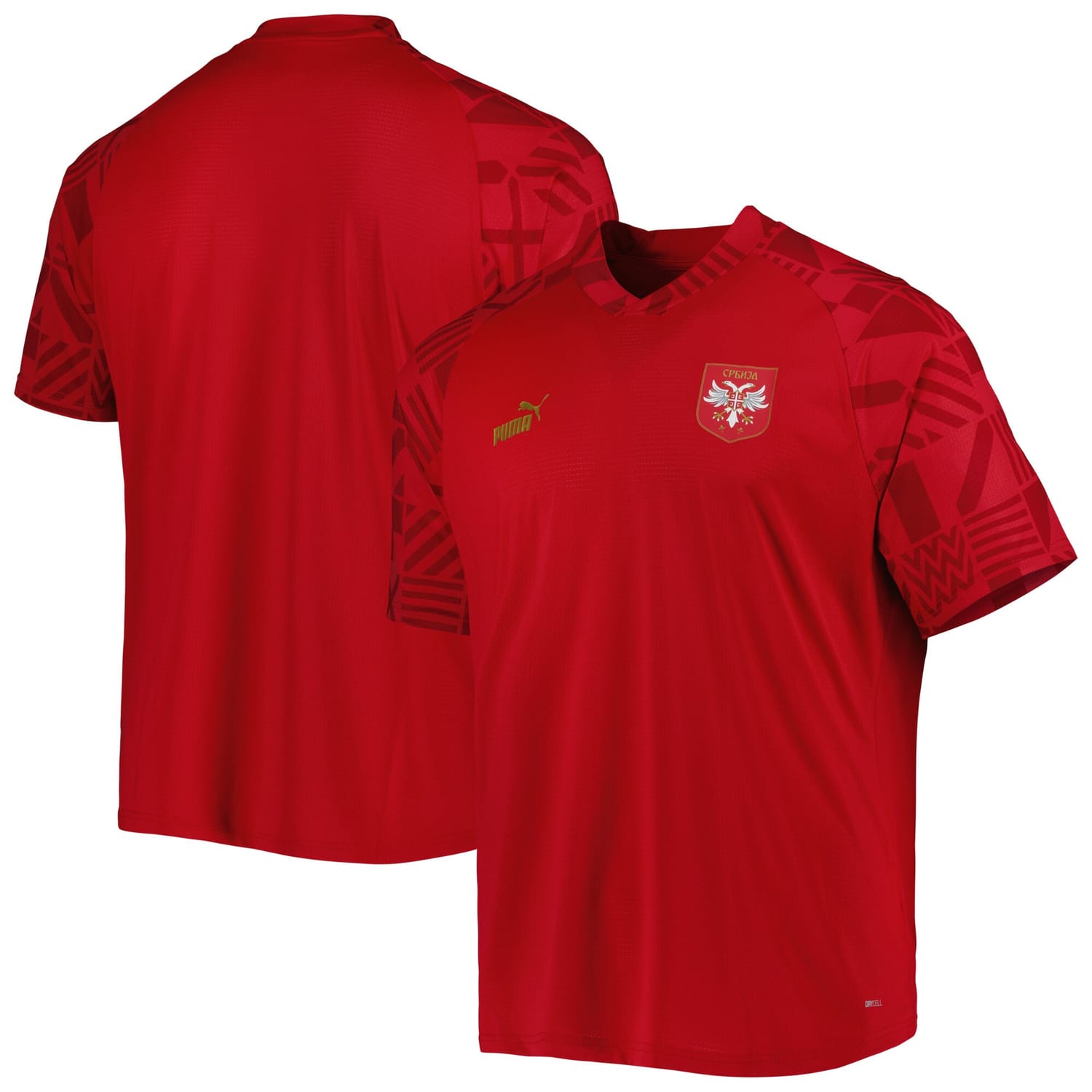 Serbia National Team Pre-Match Jersey Shirt Red for Men
