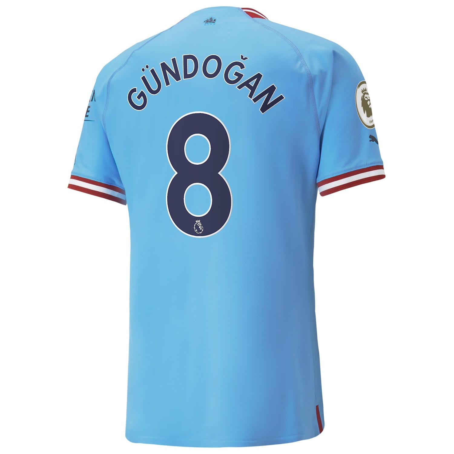 Premier League Manchester City Home Authentic Jersey Shirt Sky Blue 2022-23 player Ilkay Gündogan printing for Men