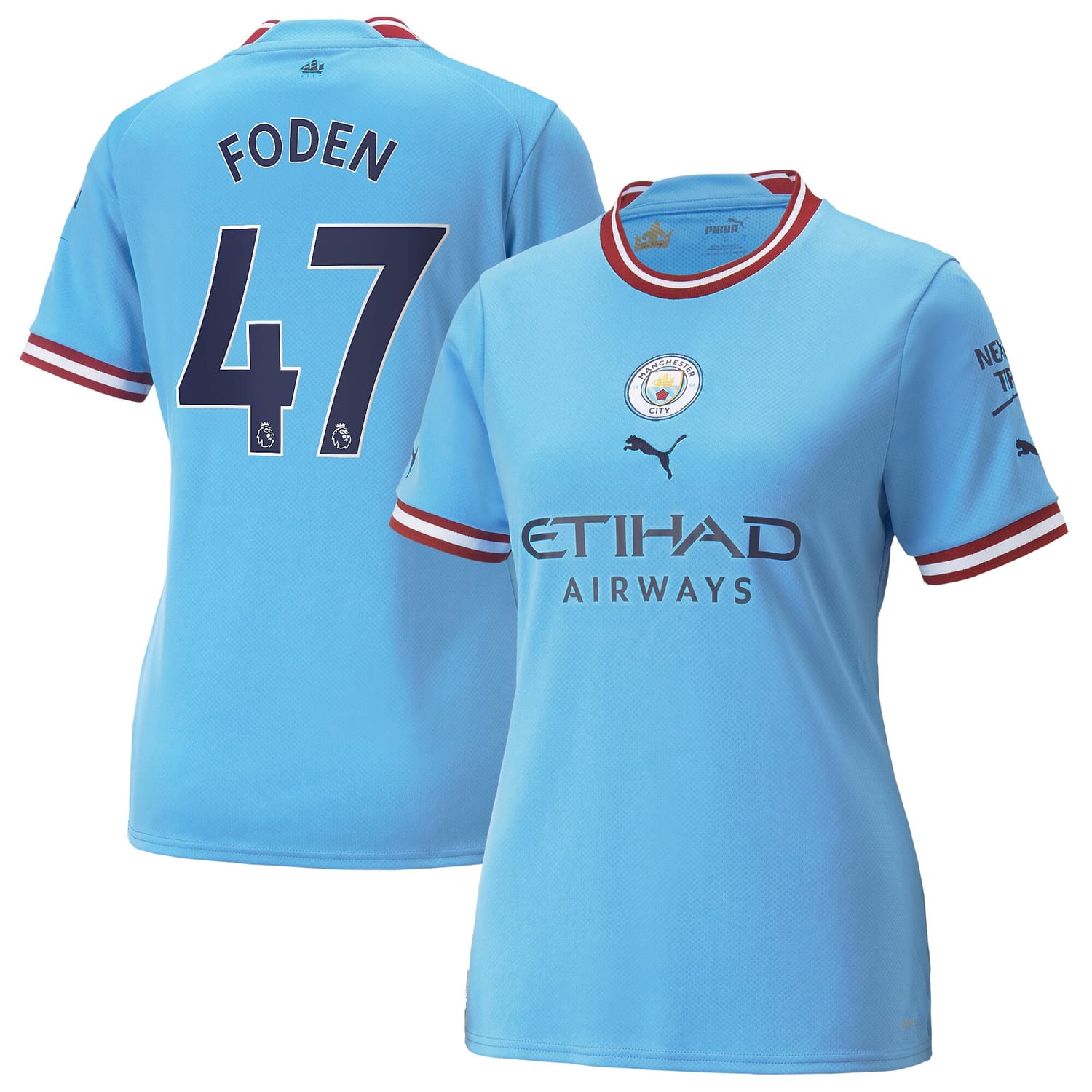 Premier League Manchester City Home Jersey Shirt Sky Blue 2022-23 player Phil Foden printing for Women