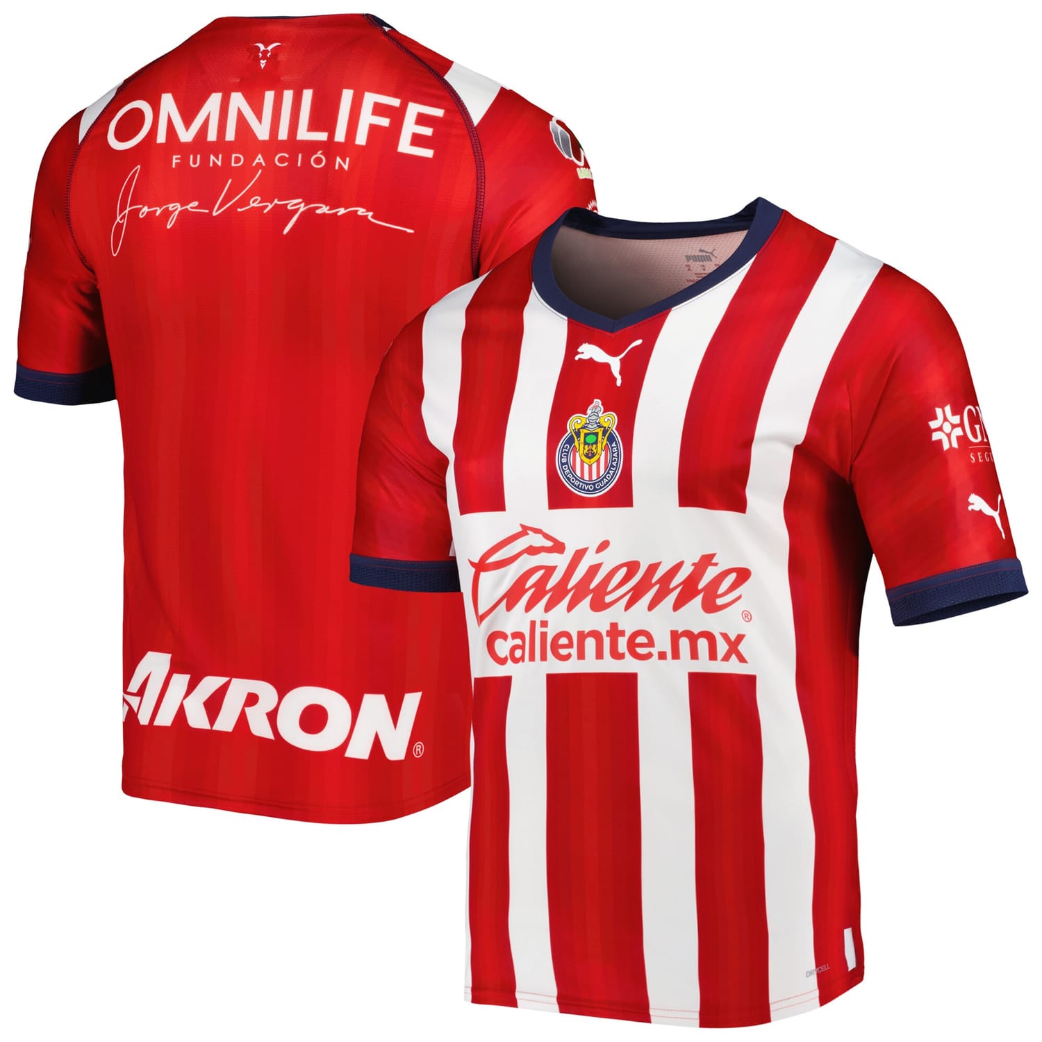 Liga MX Chivas Home Authentic Jersey Shirt Red 2022-23 for Men