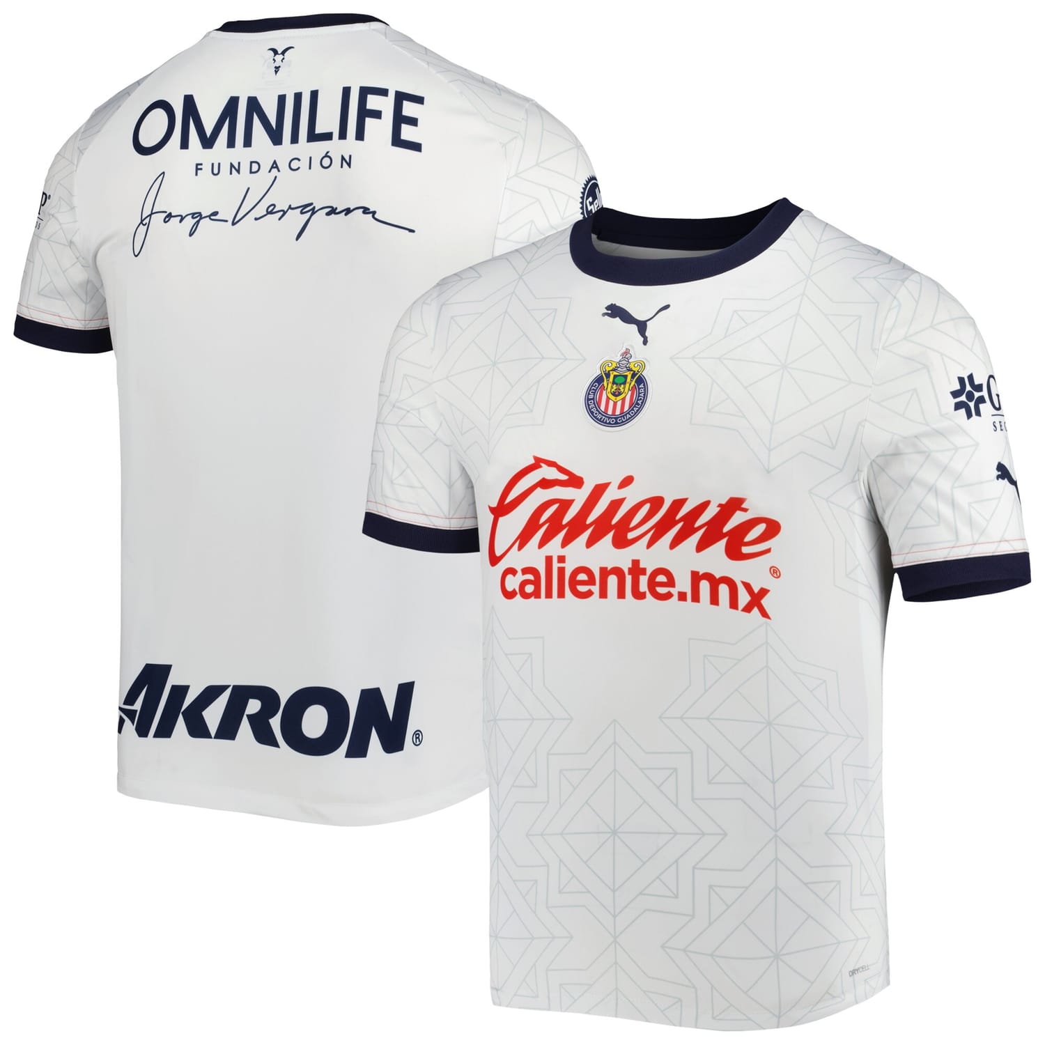Liga MX Chivas Away Jersey Shirt White 2022-23 for Men