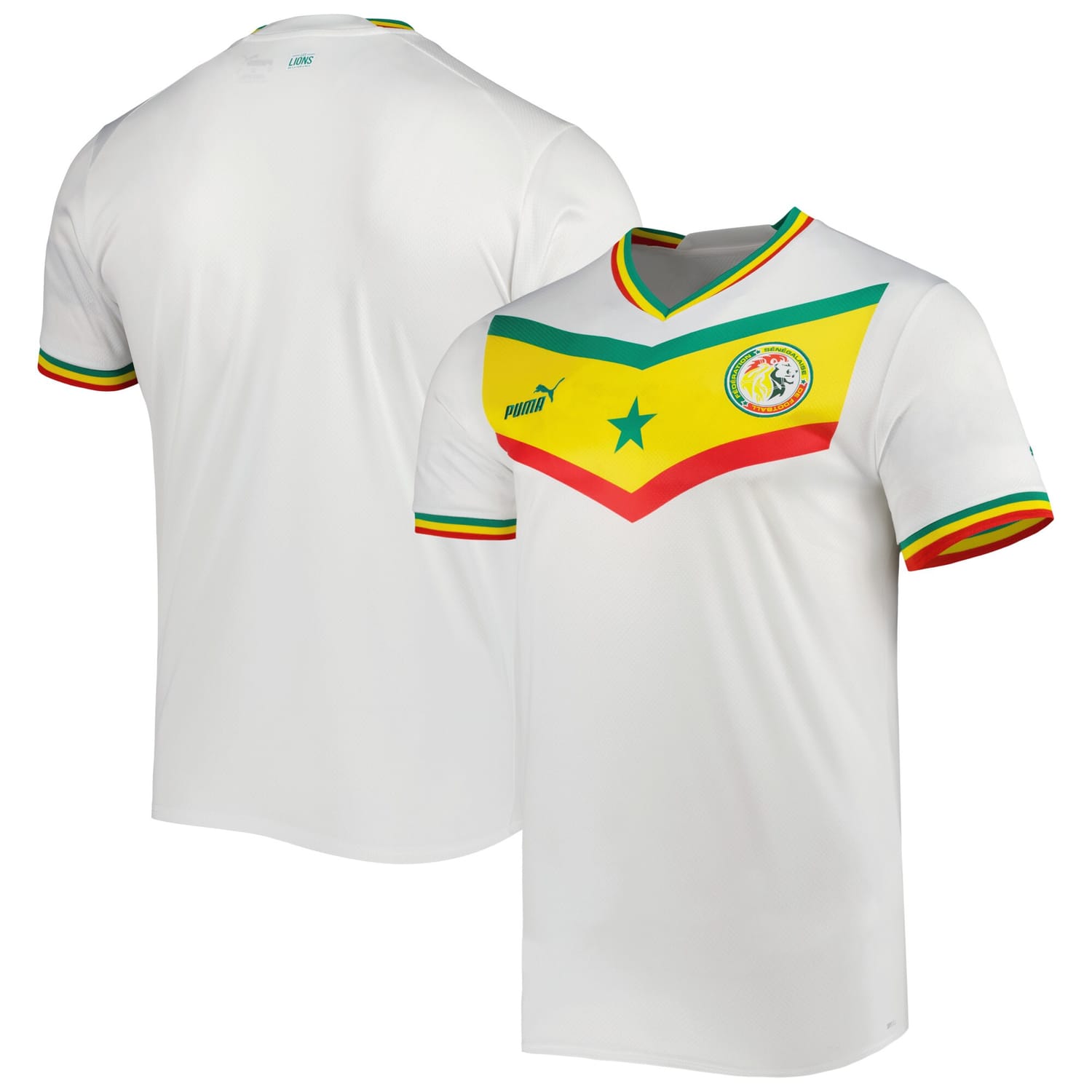 Senegal National Team Home Jersey Shirt White 2022-23 for Men