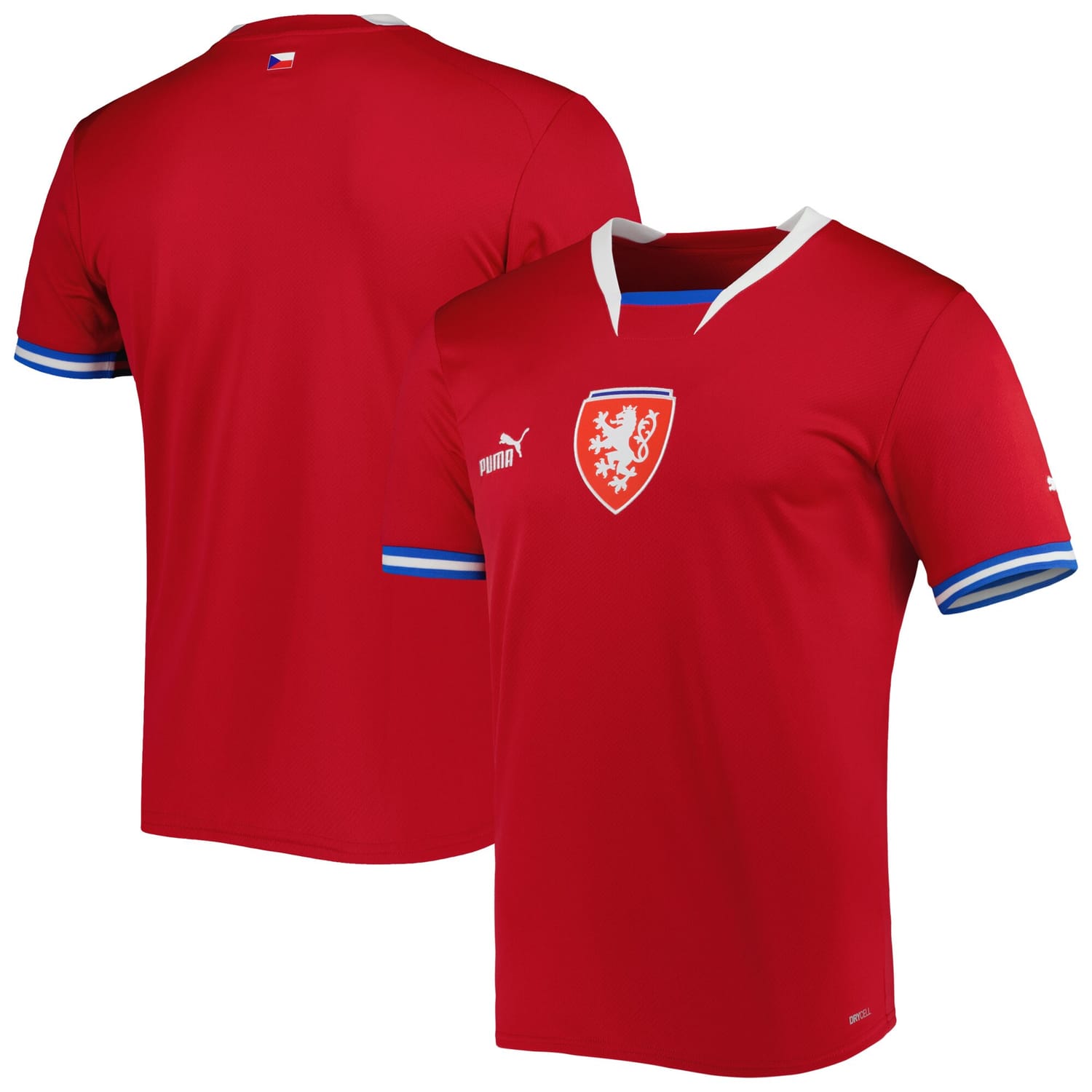 Czech Republic National Team Home Jersey Shirt Red 2022-23 for Men
