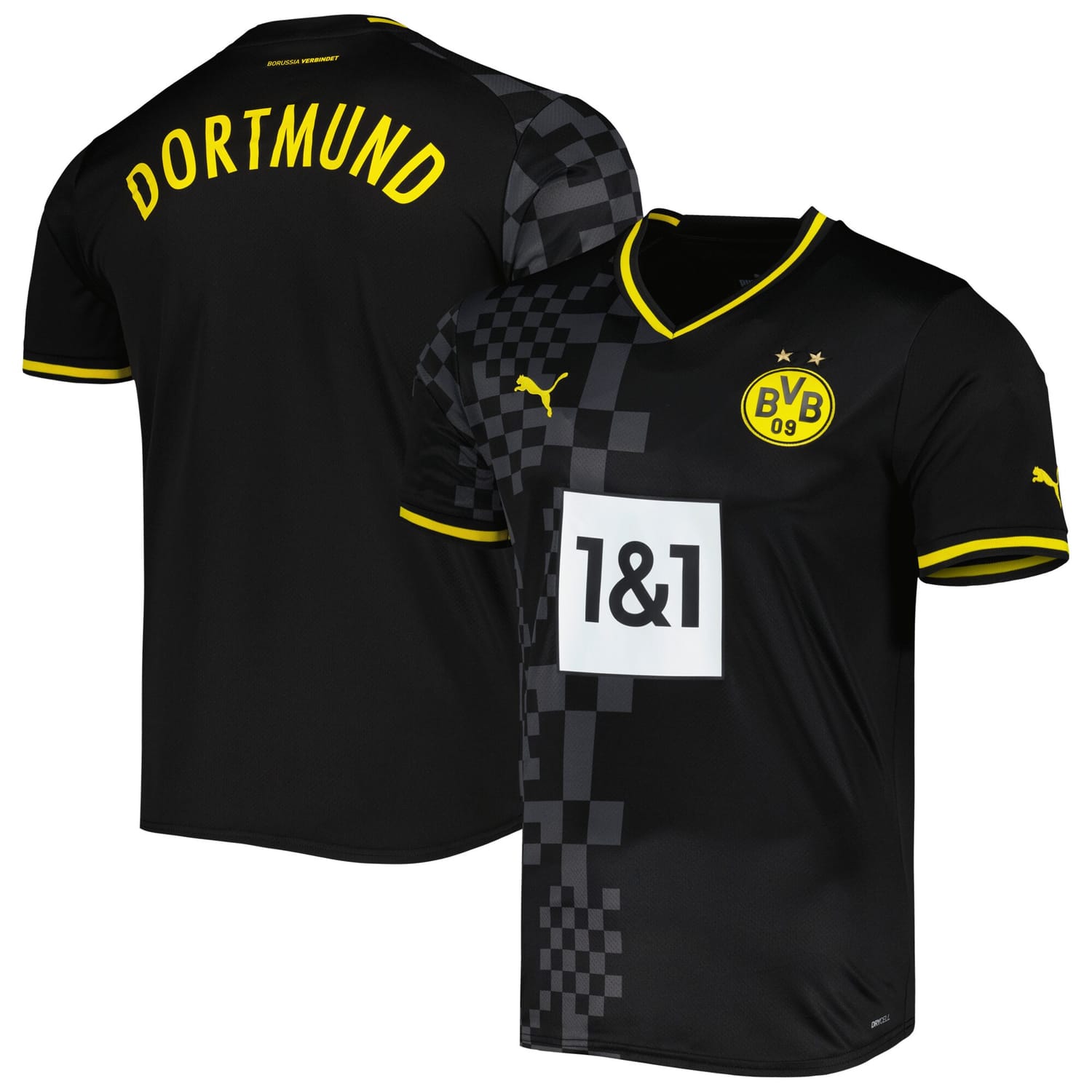 Bundesliga Borussia Dortmund Away Jersey Shirt Black 2022-23 for Men