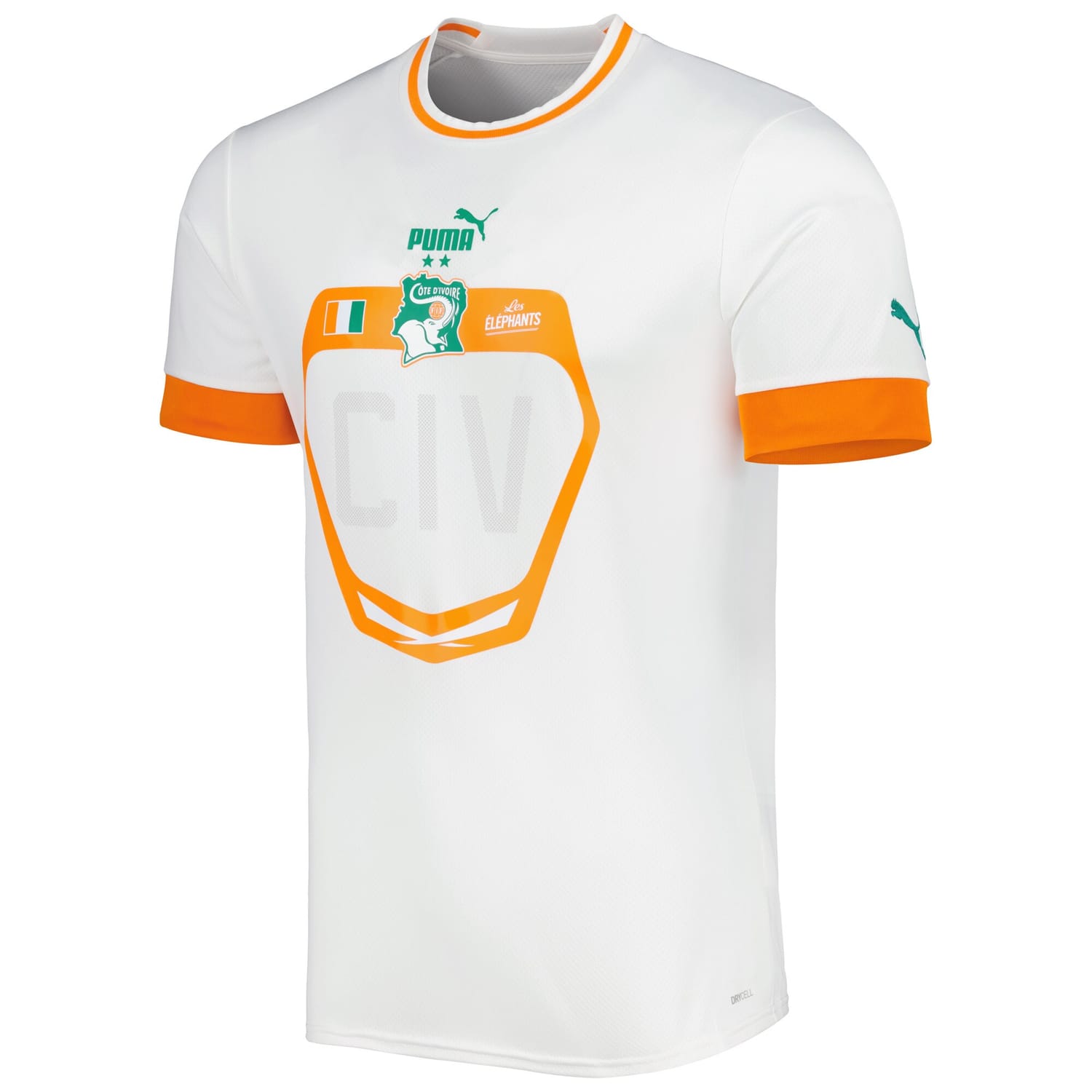 Ivory Coast National Team Away Jersey Shirt White 2022-23 for Men