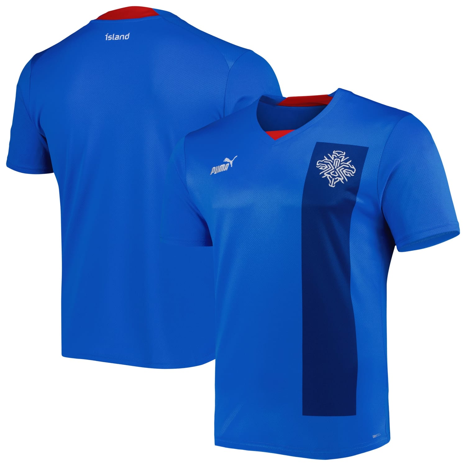 Iceland National Team Home Jersey Shirt Blue 2022-23 for Men