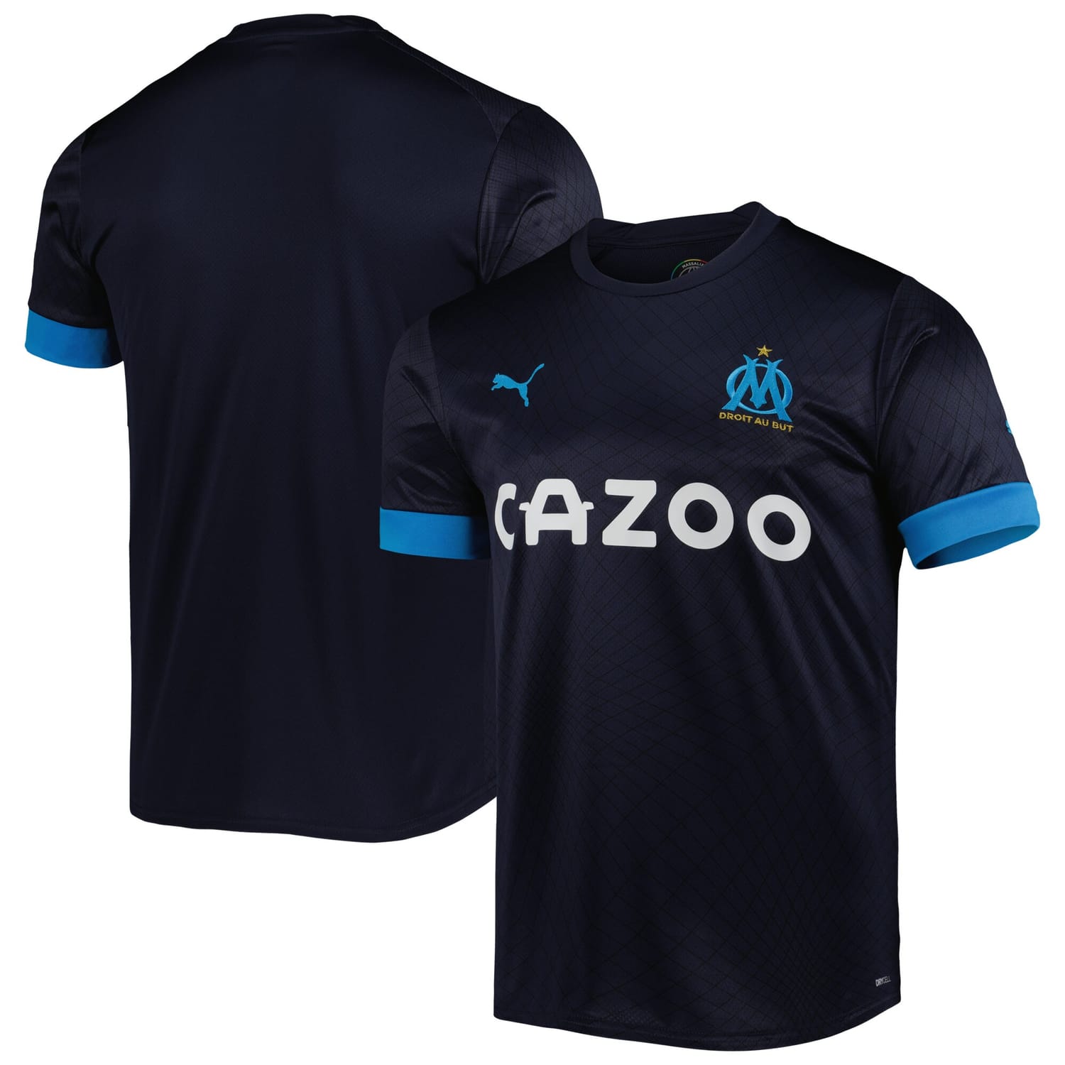 Ligue 1 Olympique Marseille Away Jersey Shirt Blue 2022-23 for Men