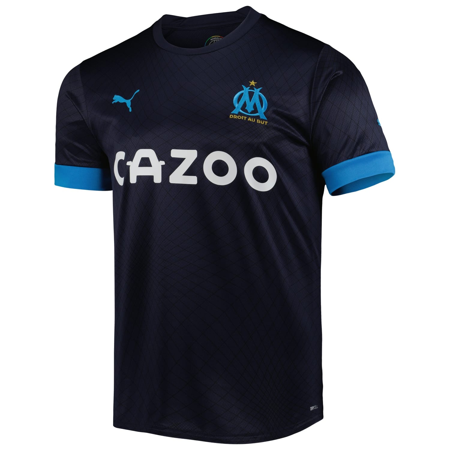 Ligue 1 Olympique Marseille Away Jersey Shirt Blue 2022-23 for Men