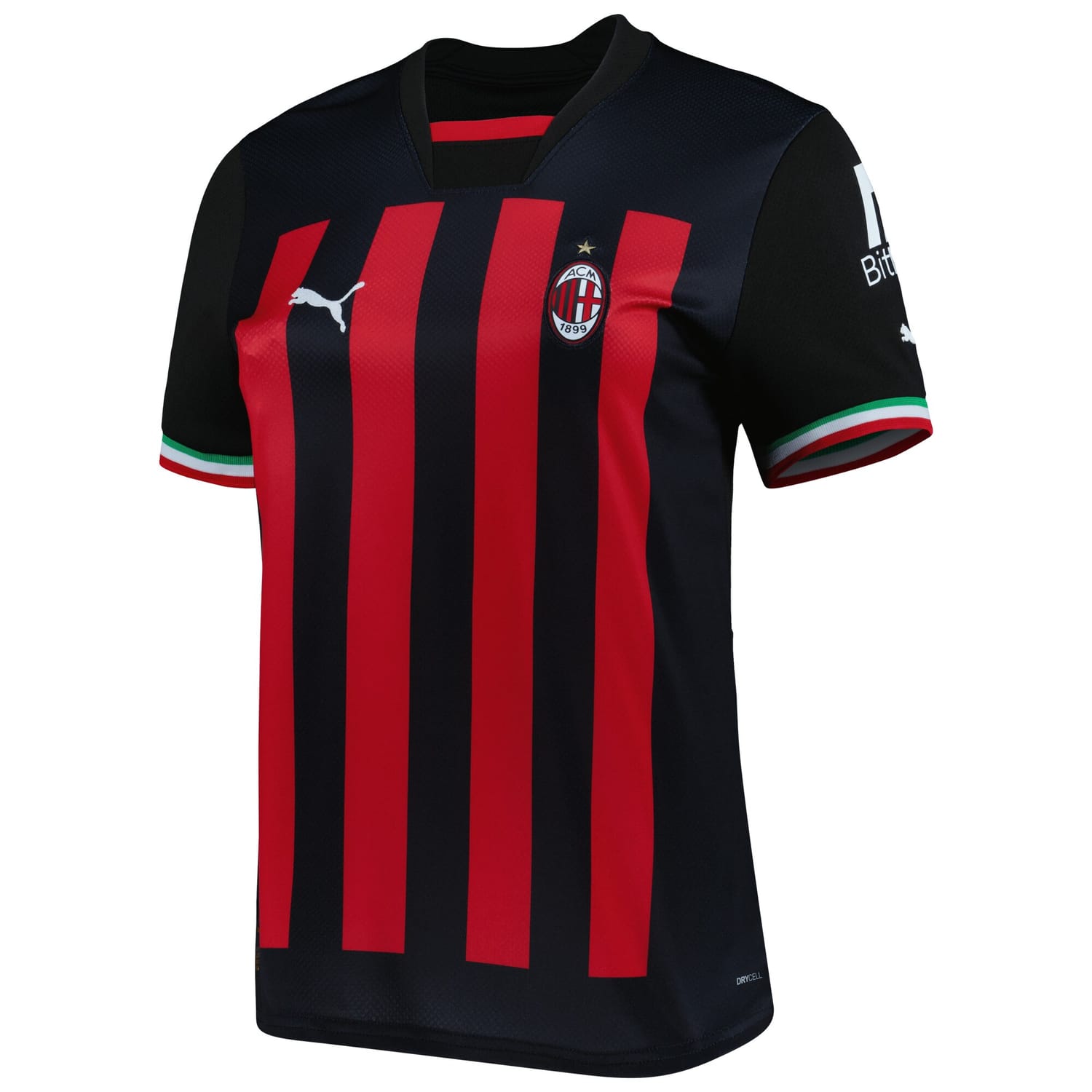 Serie A AC Milan Home Jersey Shirt Black/Red 2022-23 for Women