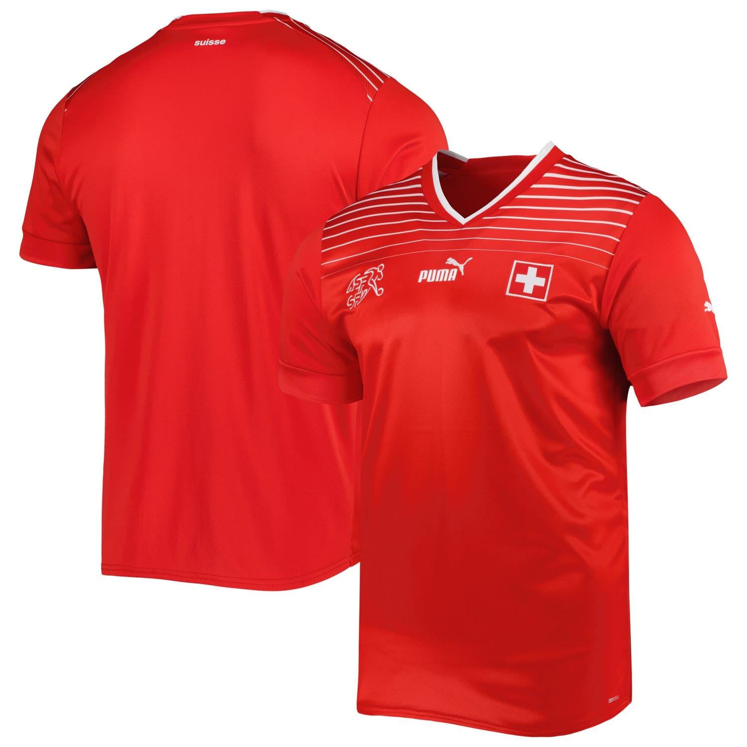 Switzerland National Team Home Jersey Shirt Red 2022-23 for Men