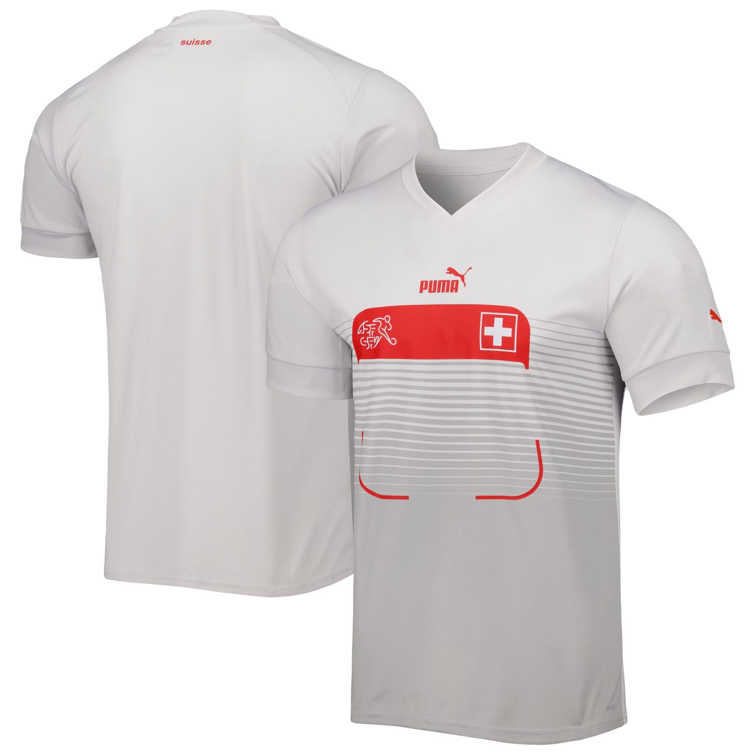Switzerland National Team Away Jersey Shirt White 2022-23 for Men