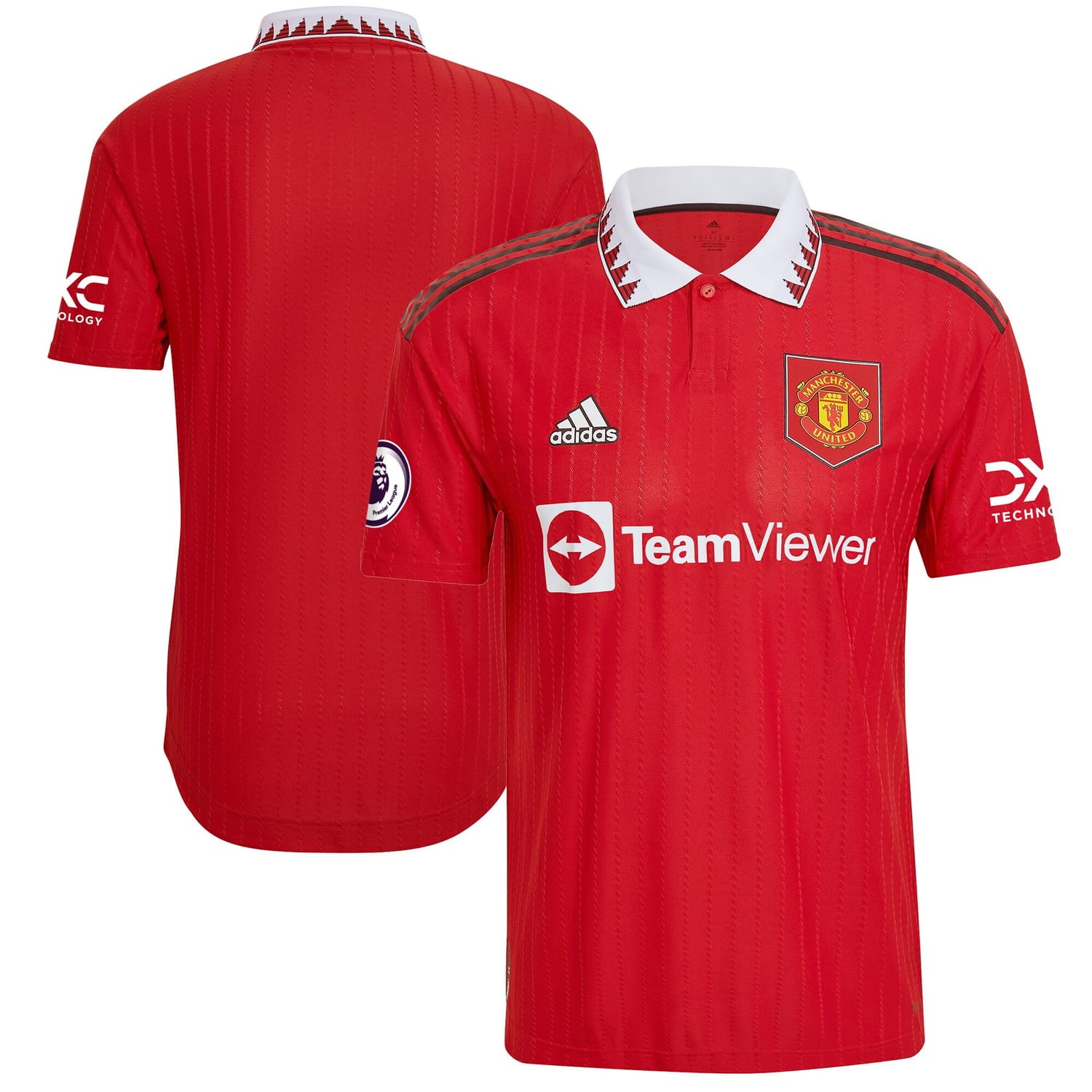 Premier League Manchester United Home Authentic Jersey Shirt Red 2022-23 for Men