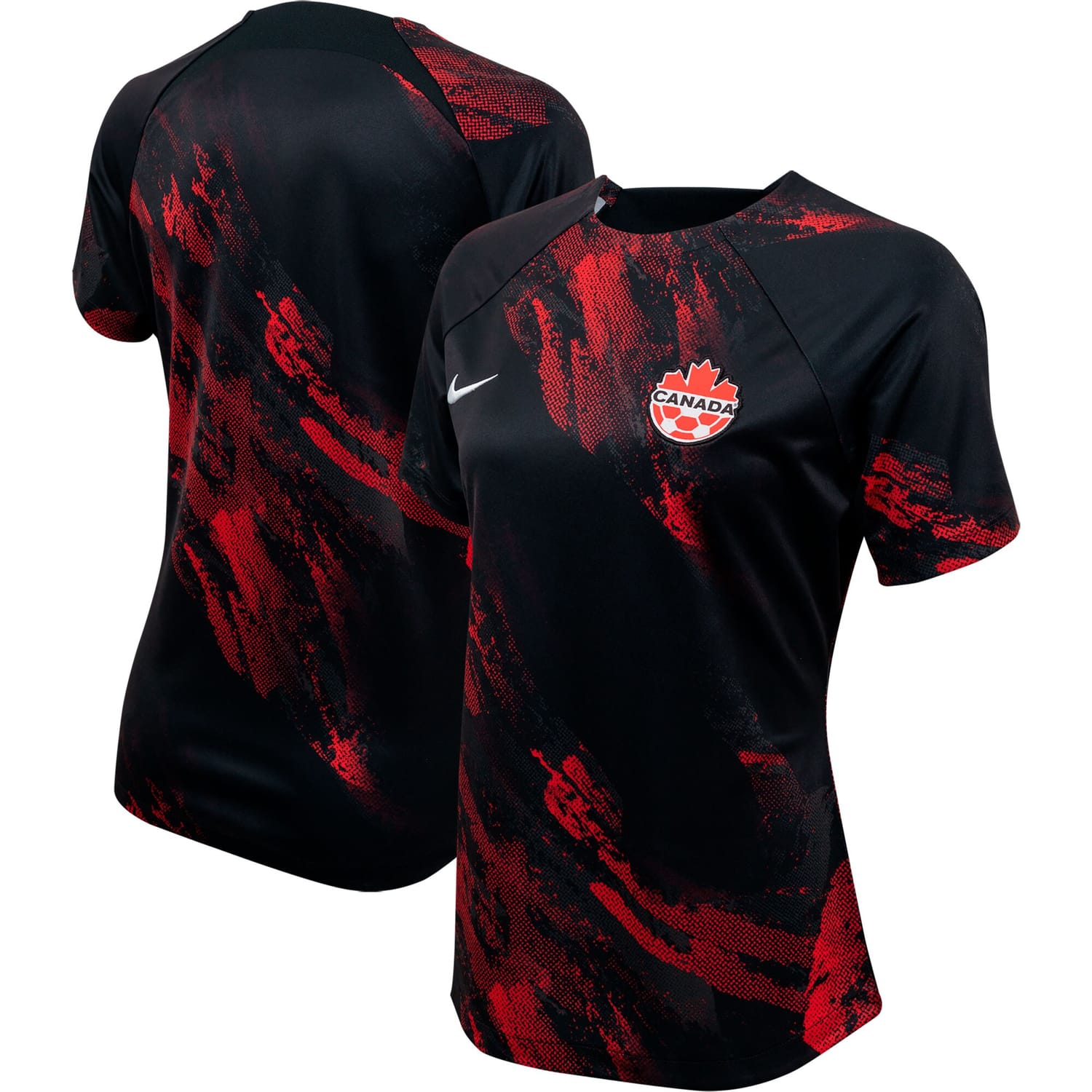 Canada Soccer Pre-Match Jersey Shirt Black 2023 for Women