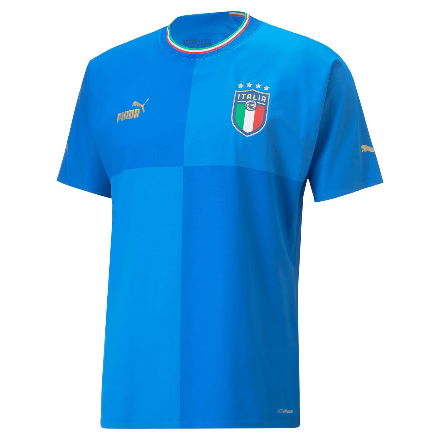 Italy National Team Home Authentic Jersey Shirt Blue 2022-23 for Men