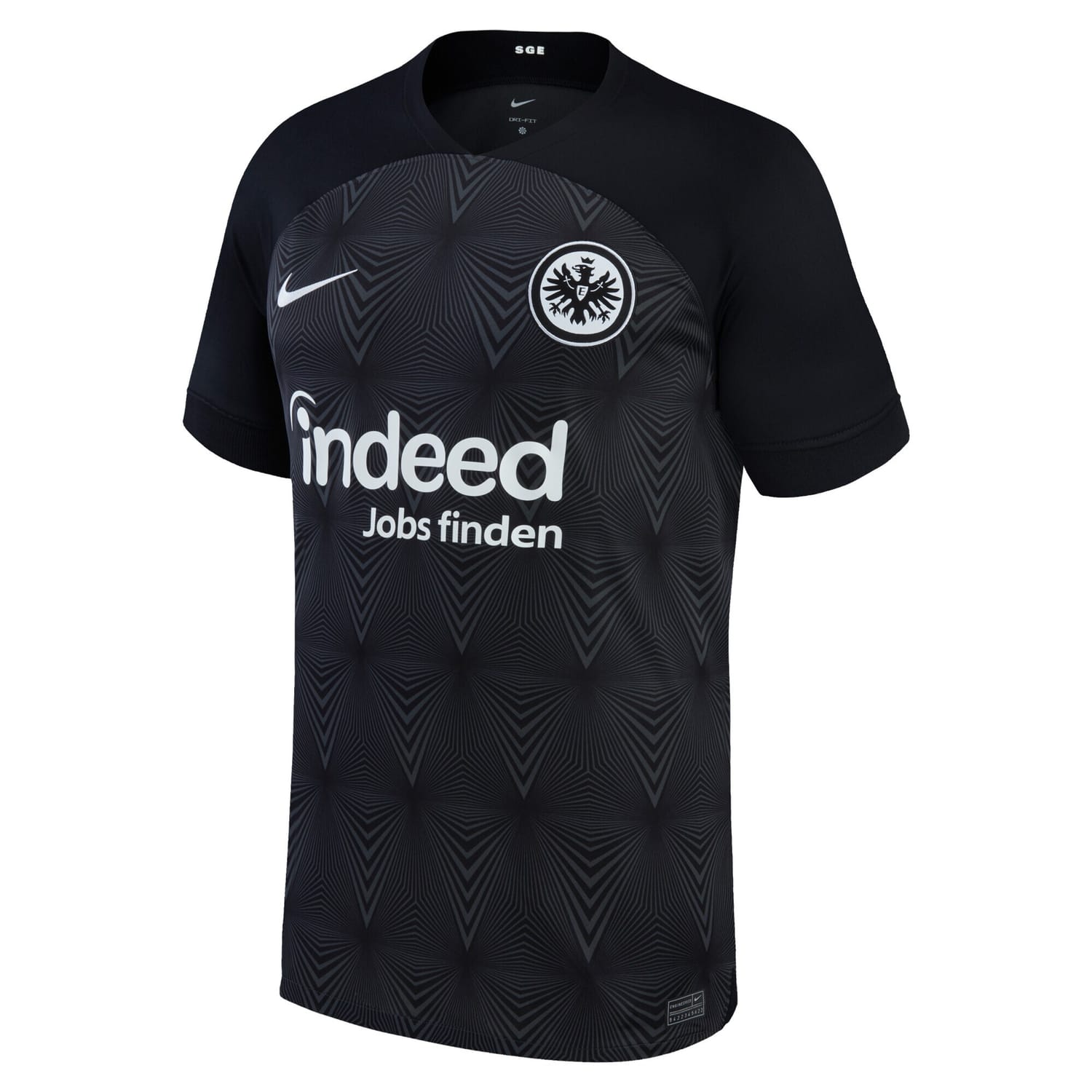 Bundesliga Eintracht Frankfurt Away Jersey Shirt Black 2022-23 for Men