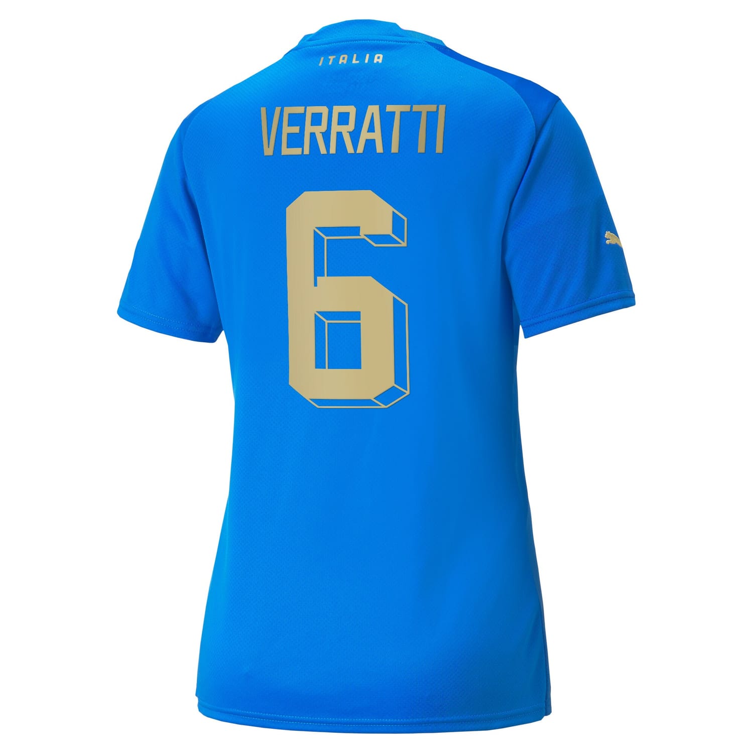 Italy National Team Home Jersey Shirt Blue 2022-23 player Marco Verratti printing for Women