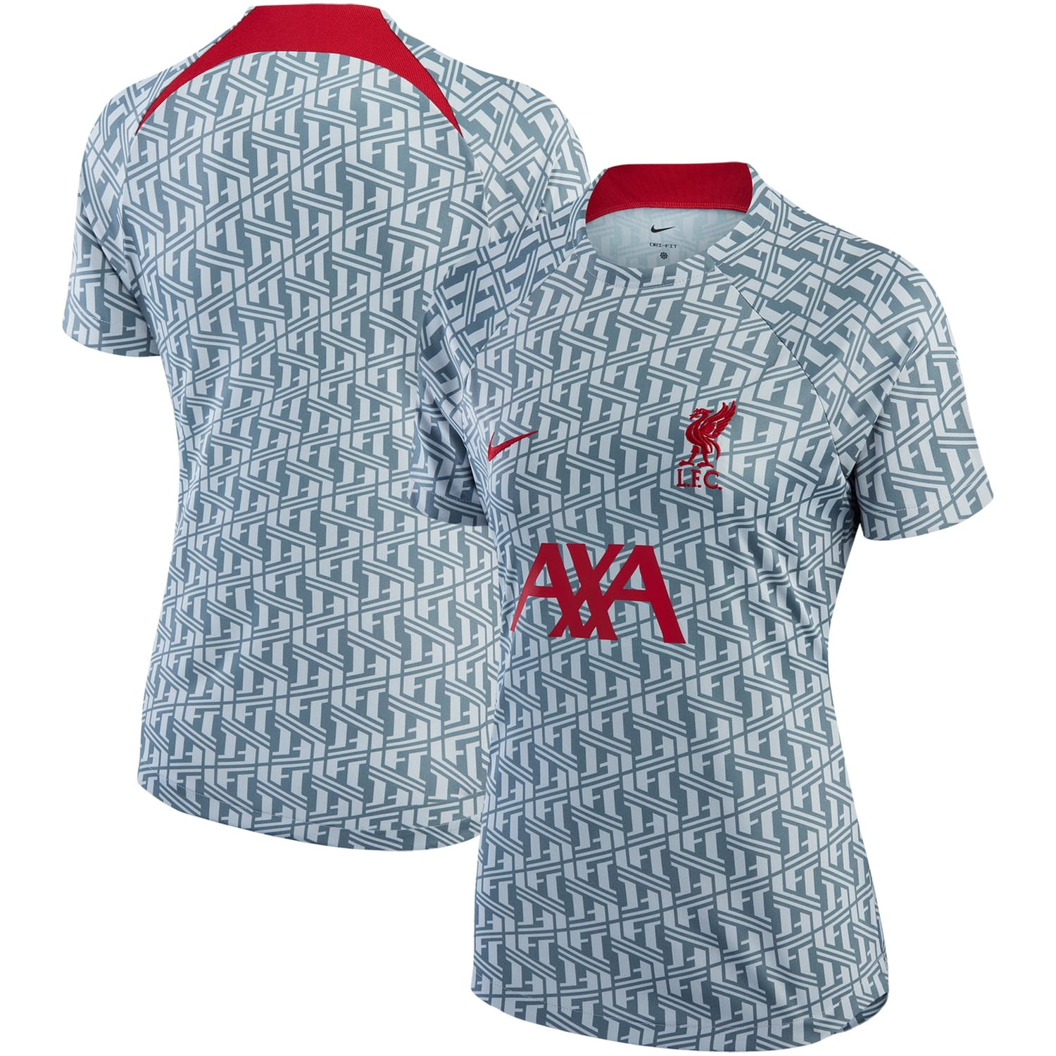 Premier League Liverpool Pre-Match Jersey Shirt Gray 2022-23 for Women