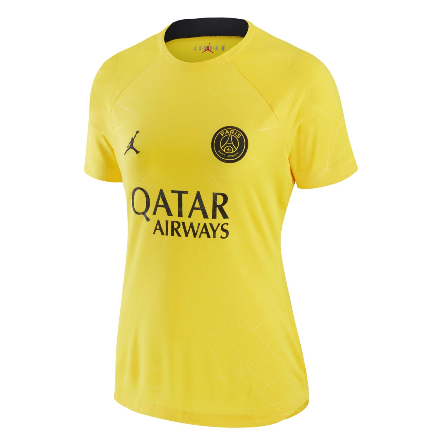 Ligue 1 Paris Saint-Germain Pre-Match Jersey Shirt Yellow 2023 for Women